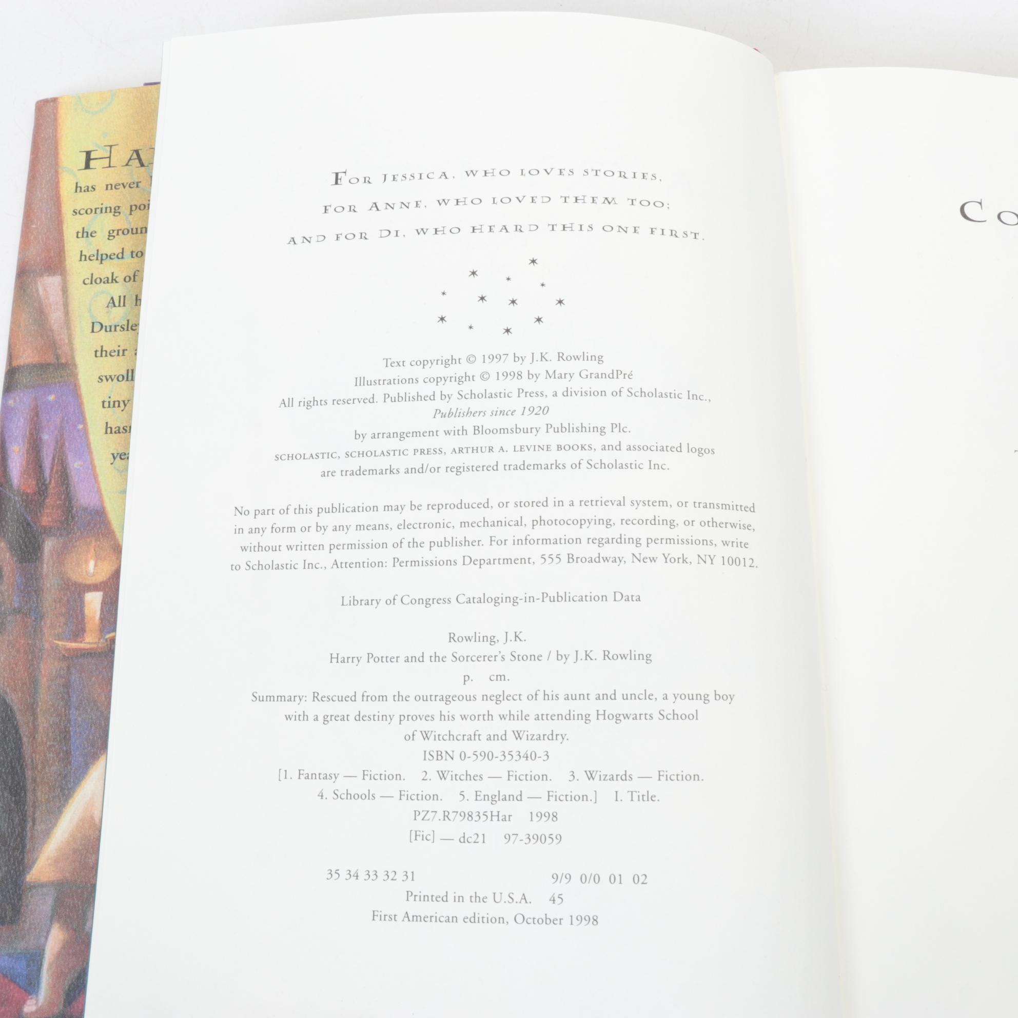 First American Edition "Harry Potter" Complete Series by J. K. Rowling