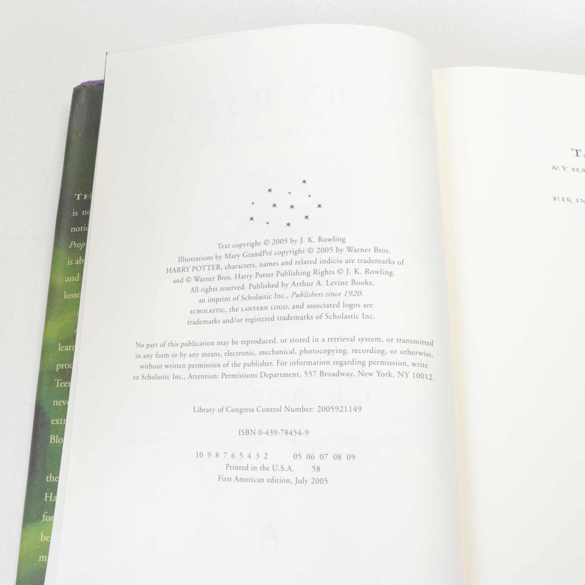 First American Edition "Harry Potter" Complete Series by J. K. Rowling