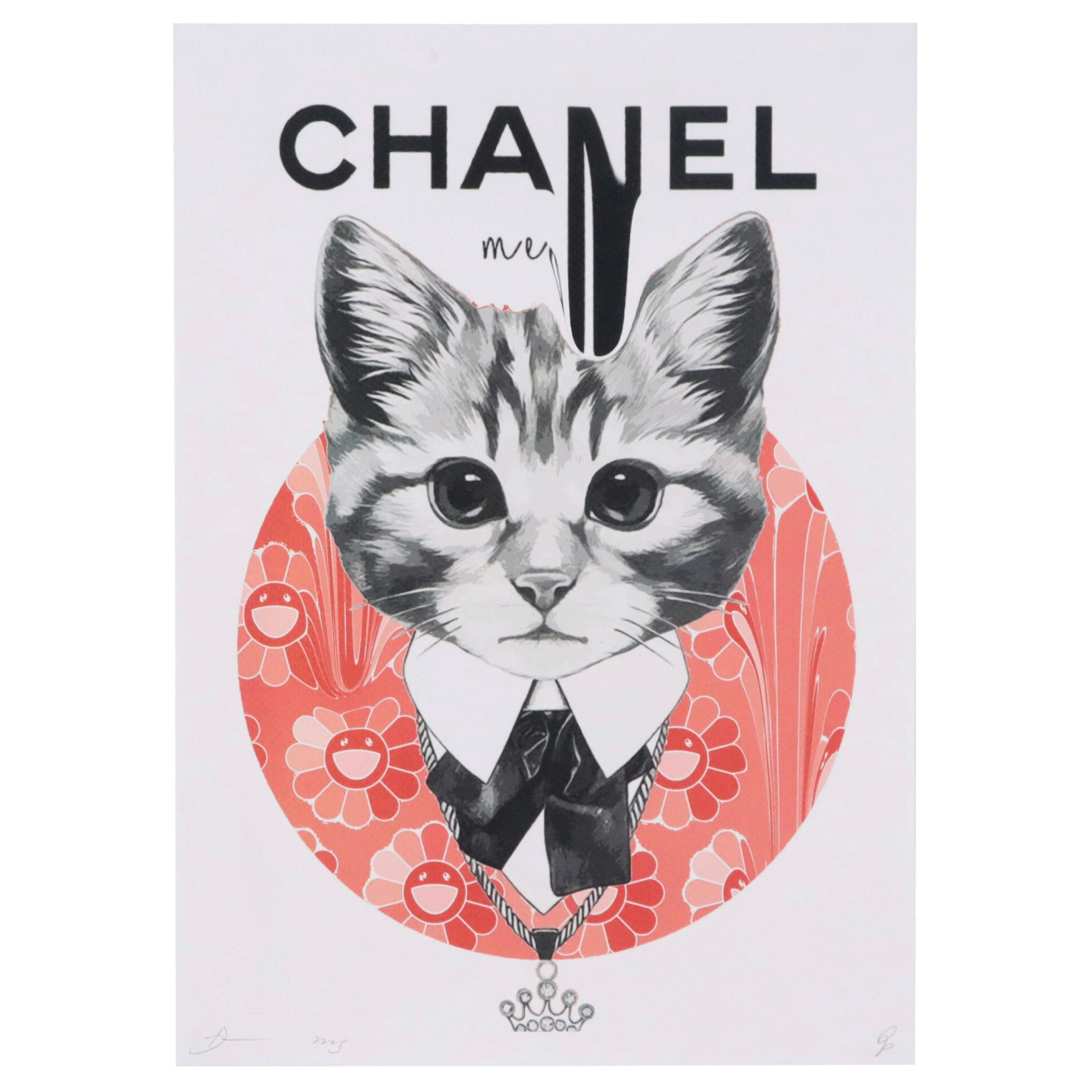 Death NYC Pop Art Graphic Print of Chanel x Takashi Murakami, 2023