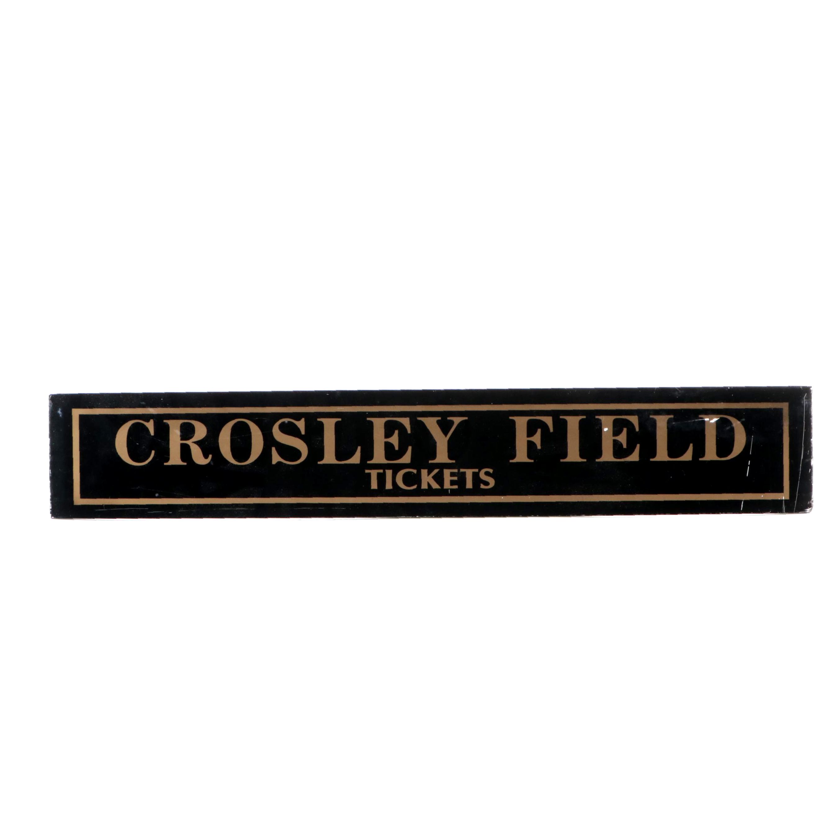 Crosley Field Replica Box Office Ticket Sign, Late 20th Century