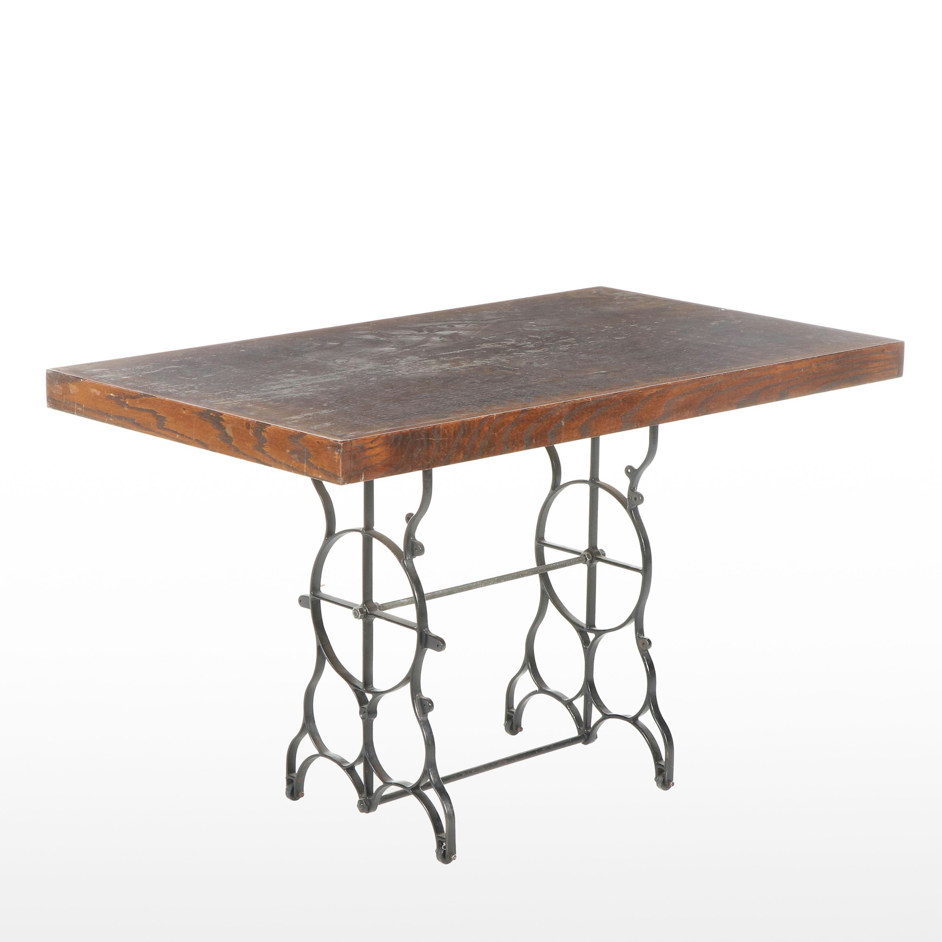 Cast Iron Treadle Sewing Machine-Base Table