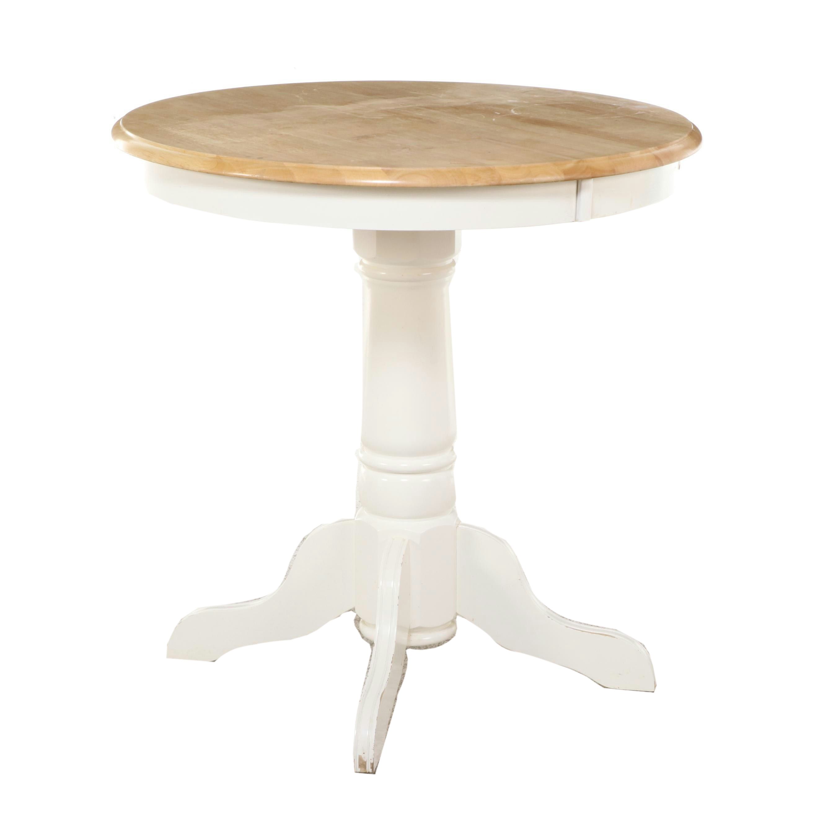 LIGO White-Painted and Rubberwood Small Dining Table