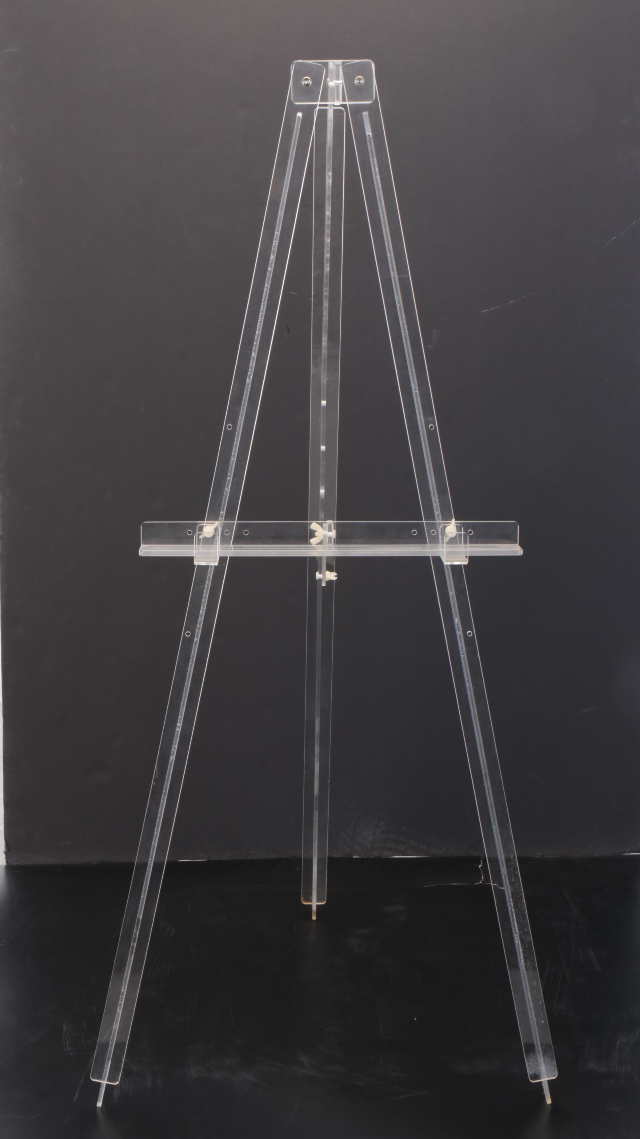 Mid Century Modern Acrylic Floor Standing Artist's Easel