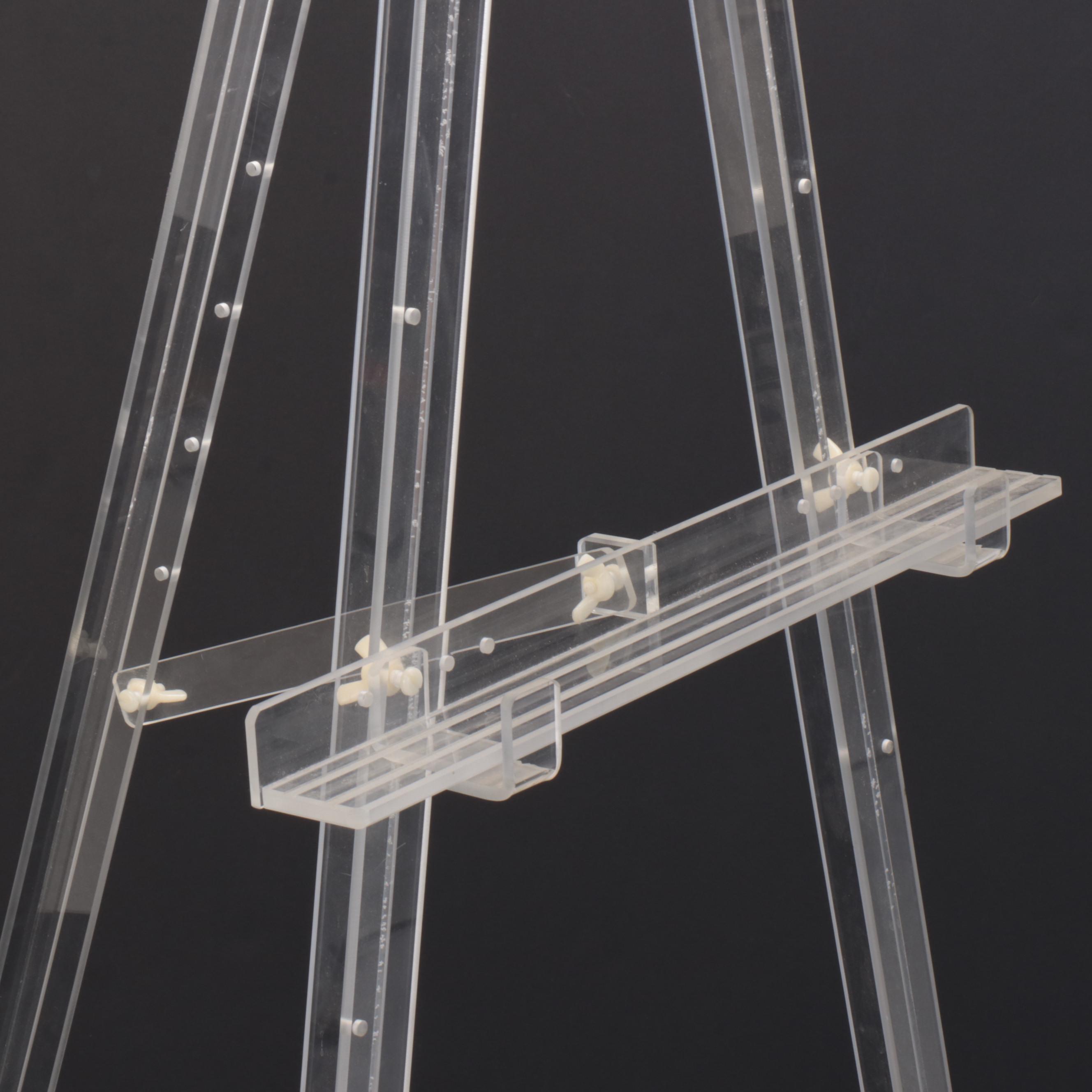 Mid Century Modern Acrylic Floor Standing Artist's Easel