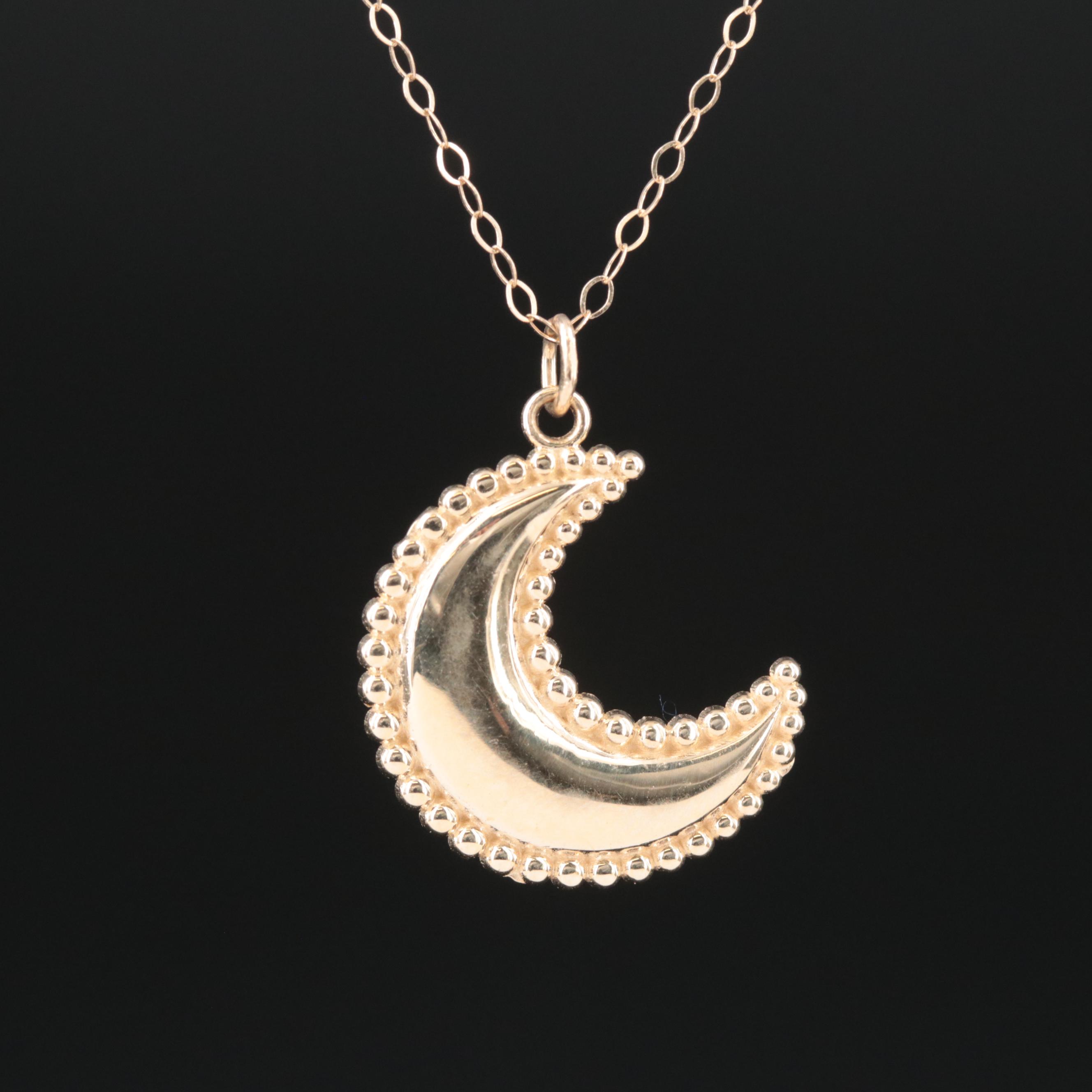 10K Crescent Necklace