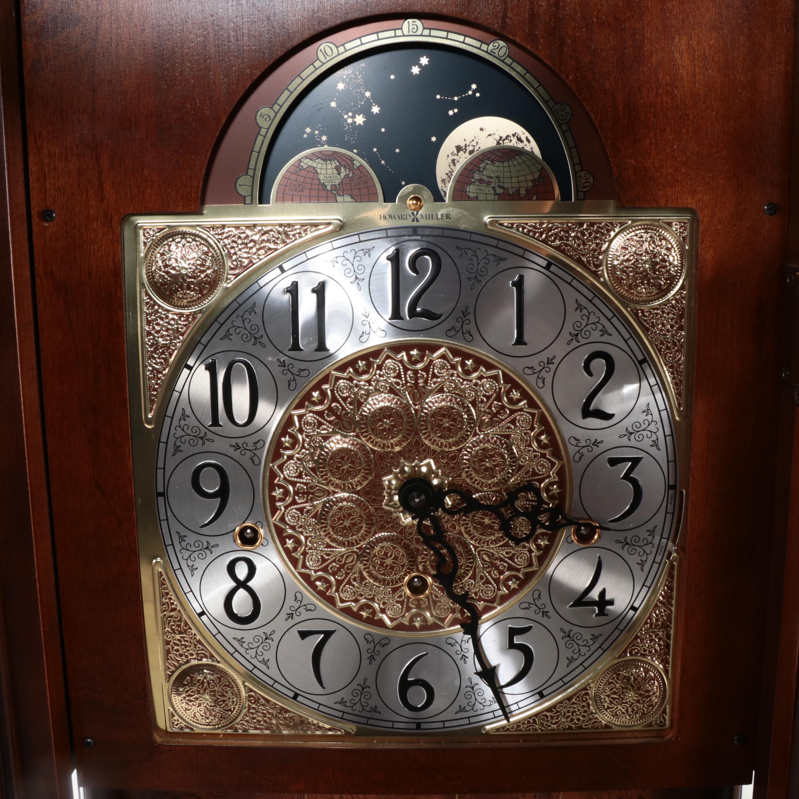 Howard Miller Bryson Cherry Cased Grandfather Clock