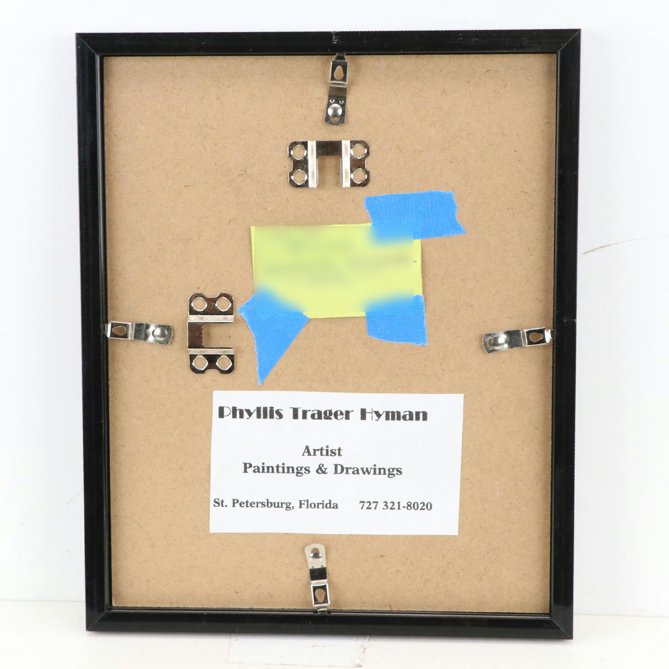 Phyllis Trager Hyman Stylized Ink Portrait, Mid–Late 20th Century