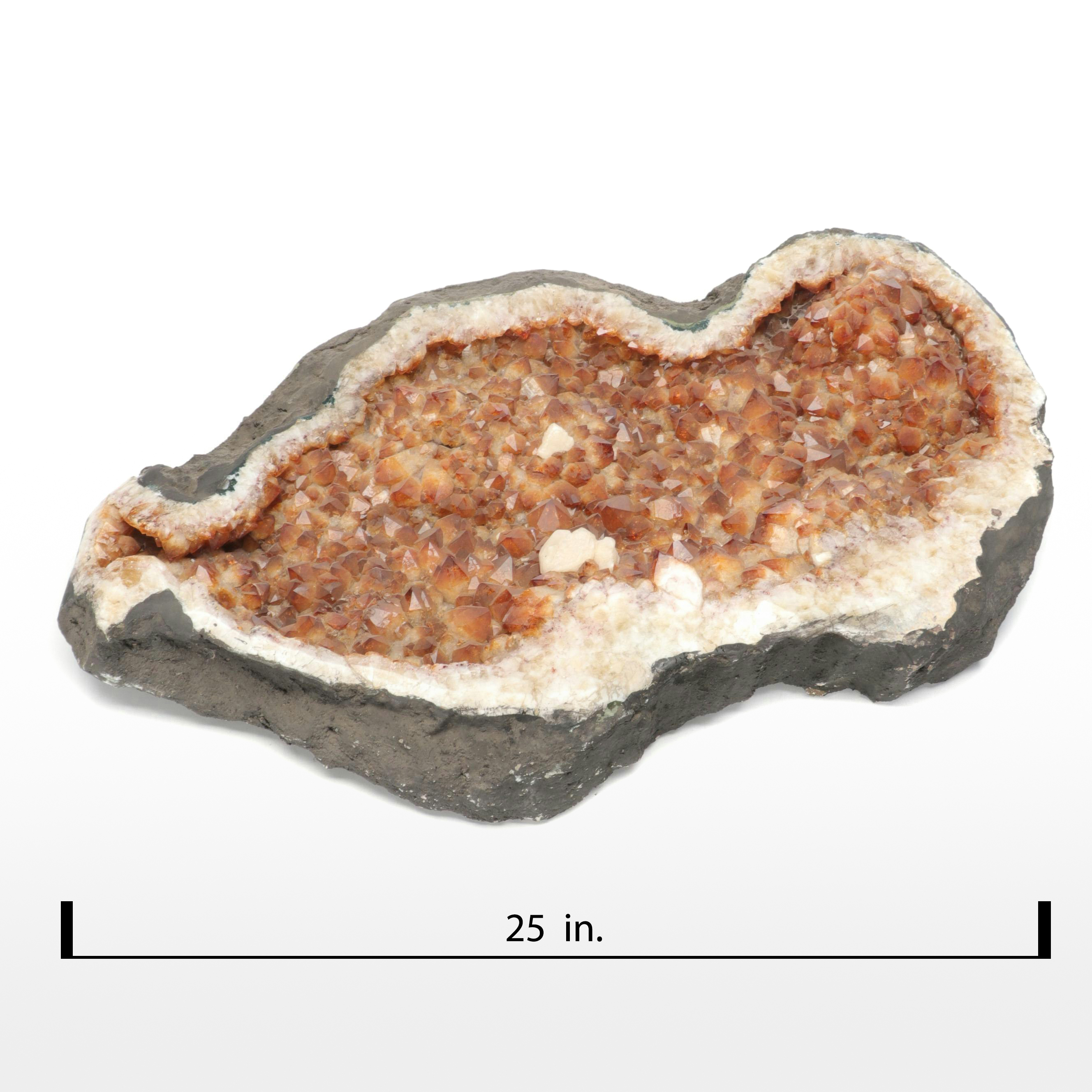 Large Natural Citrine Quartz Geode Fragment