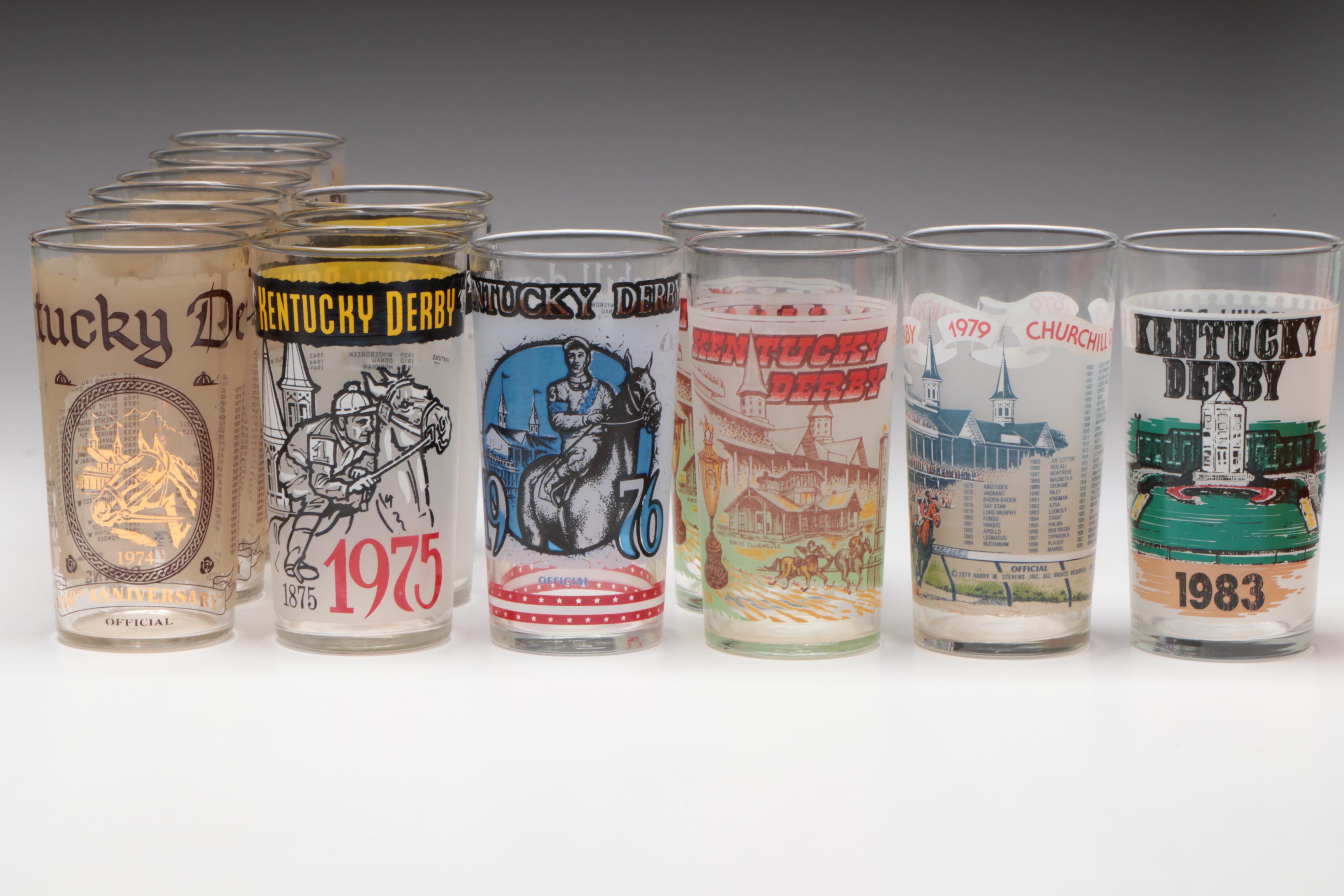 Kentucky Derby Annual Julep Glasses, Place Mats and Diamond Jubilee Book