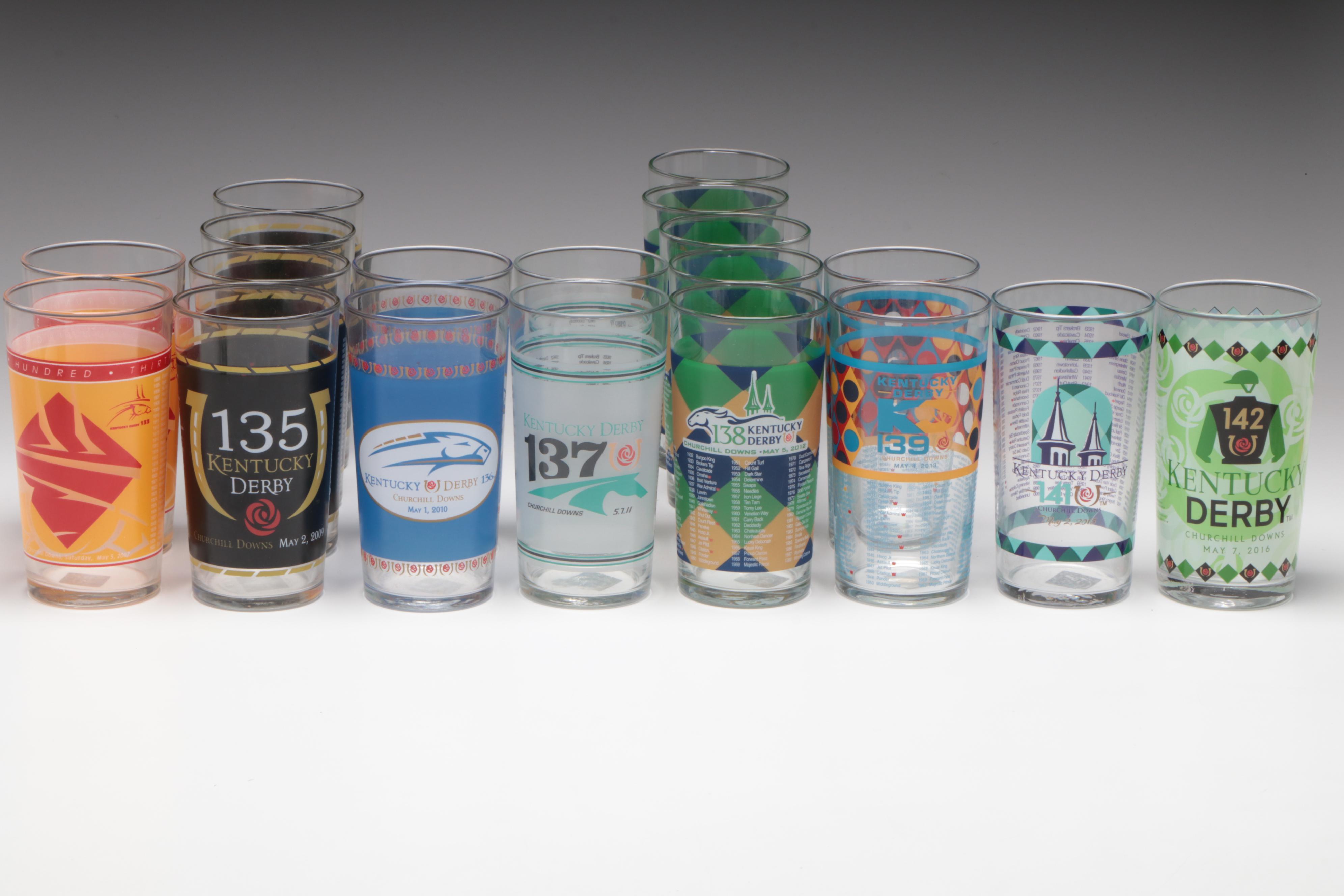 Kentucky Derby Annual Julep Glasses, Place Mats and Diamond Jubilee Book