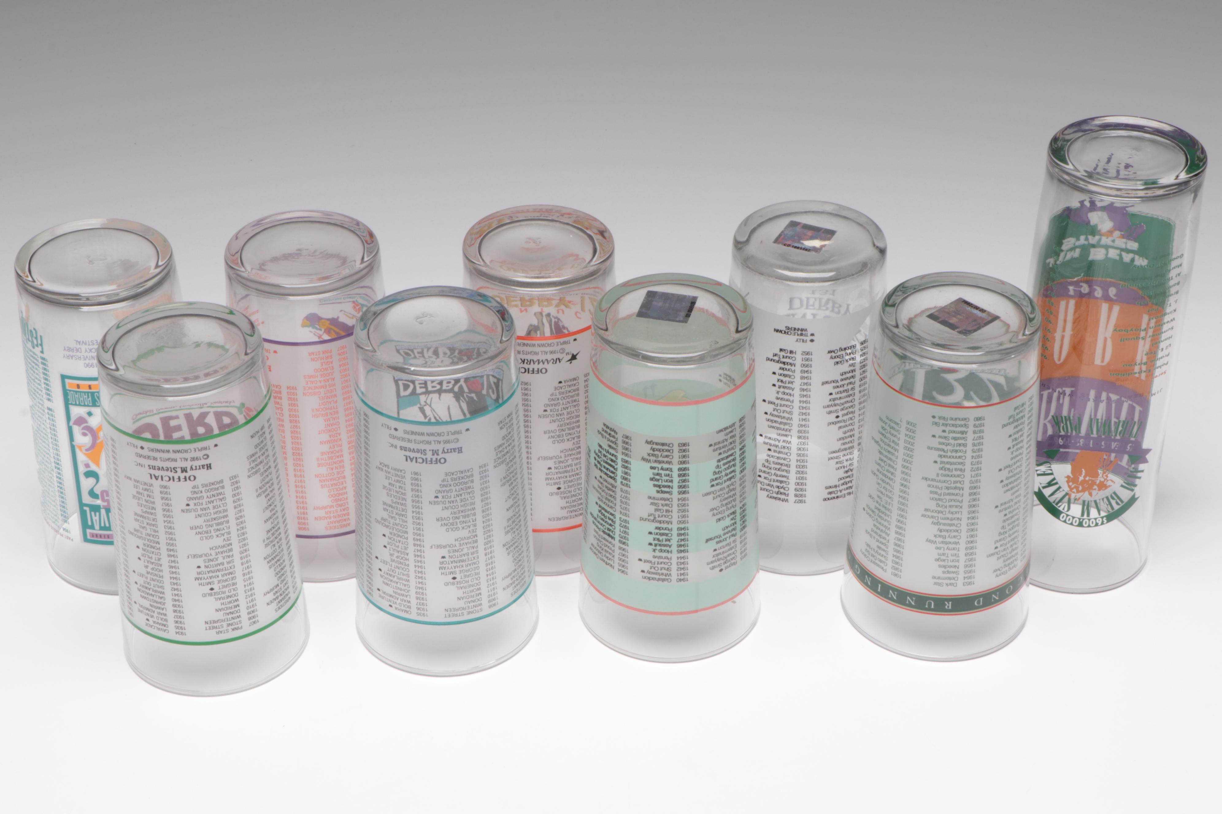 Kentucky Derby Annual Julep Glasses, Place Mats and Diamond Jubilee Book