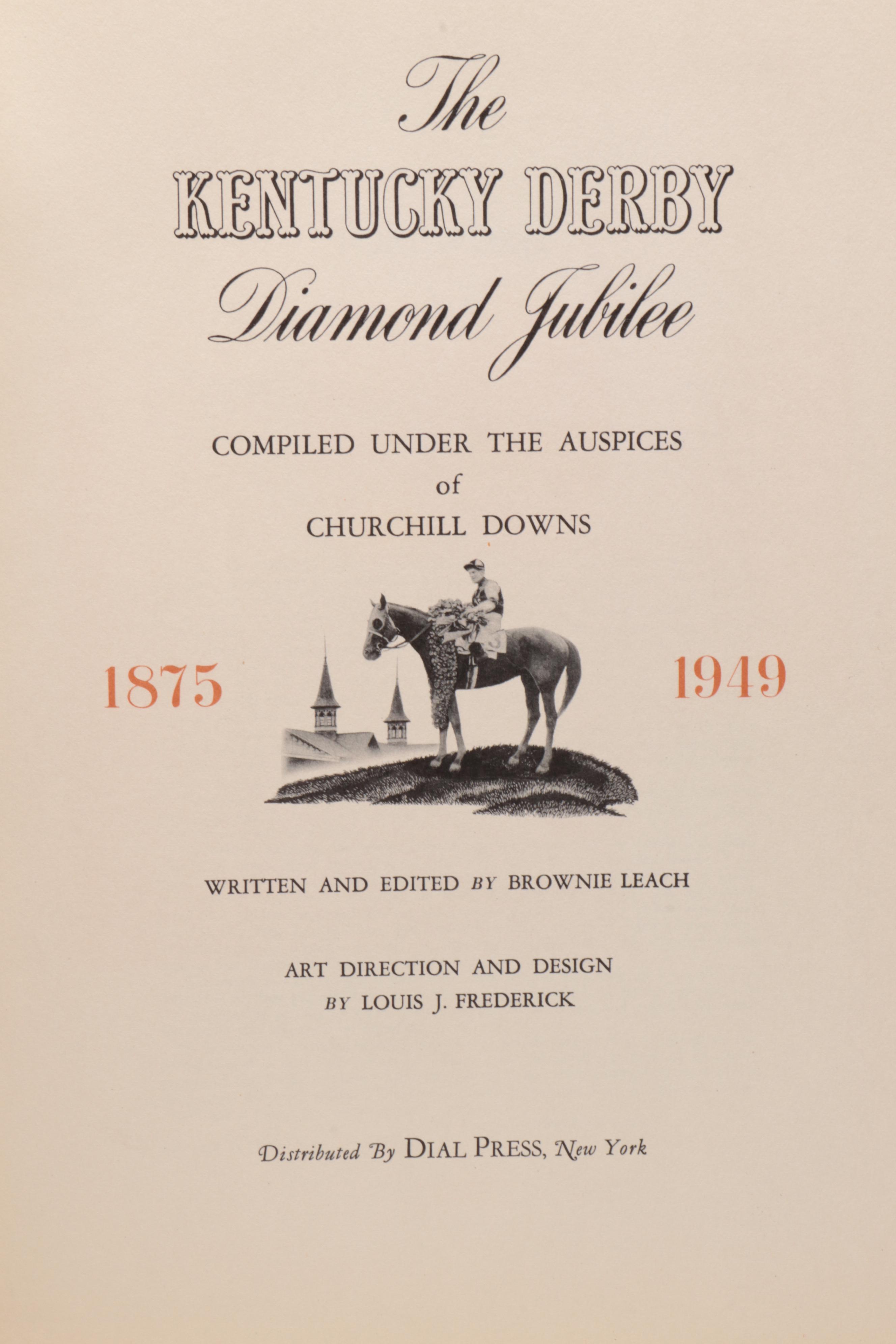 Kentucky Derby Annual Julep Glasses, Place Mats and Diamond Jubilee Book