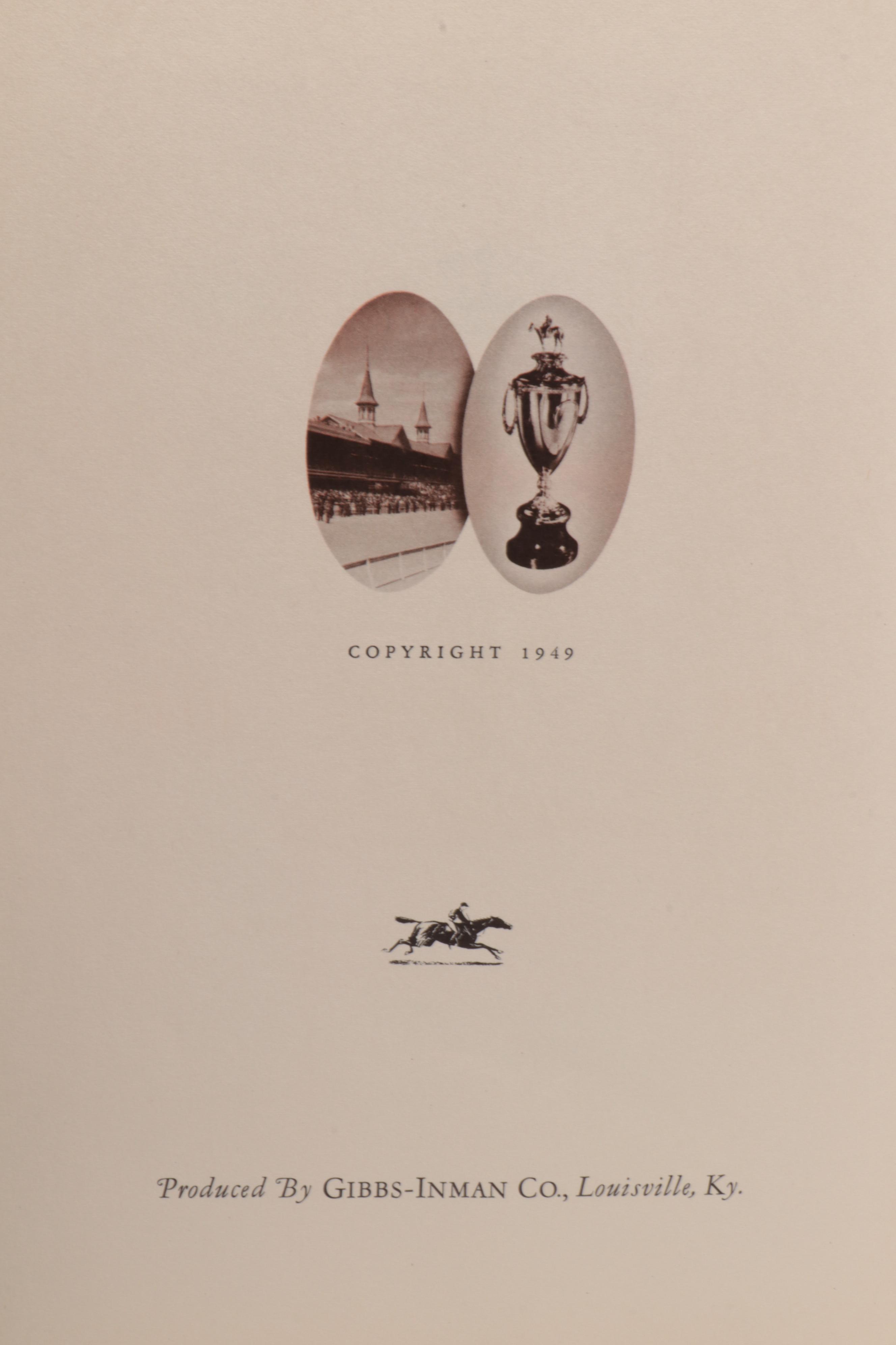 Kentucky Derby Annual Julep Glasses, Place Mats and Diamond Jubilee Book