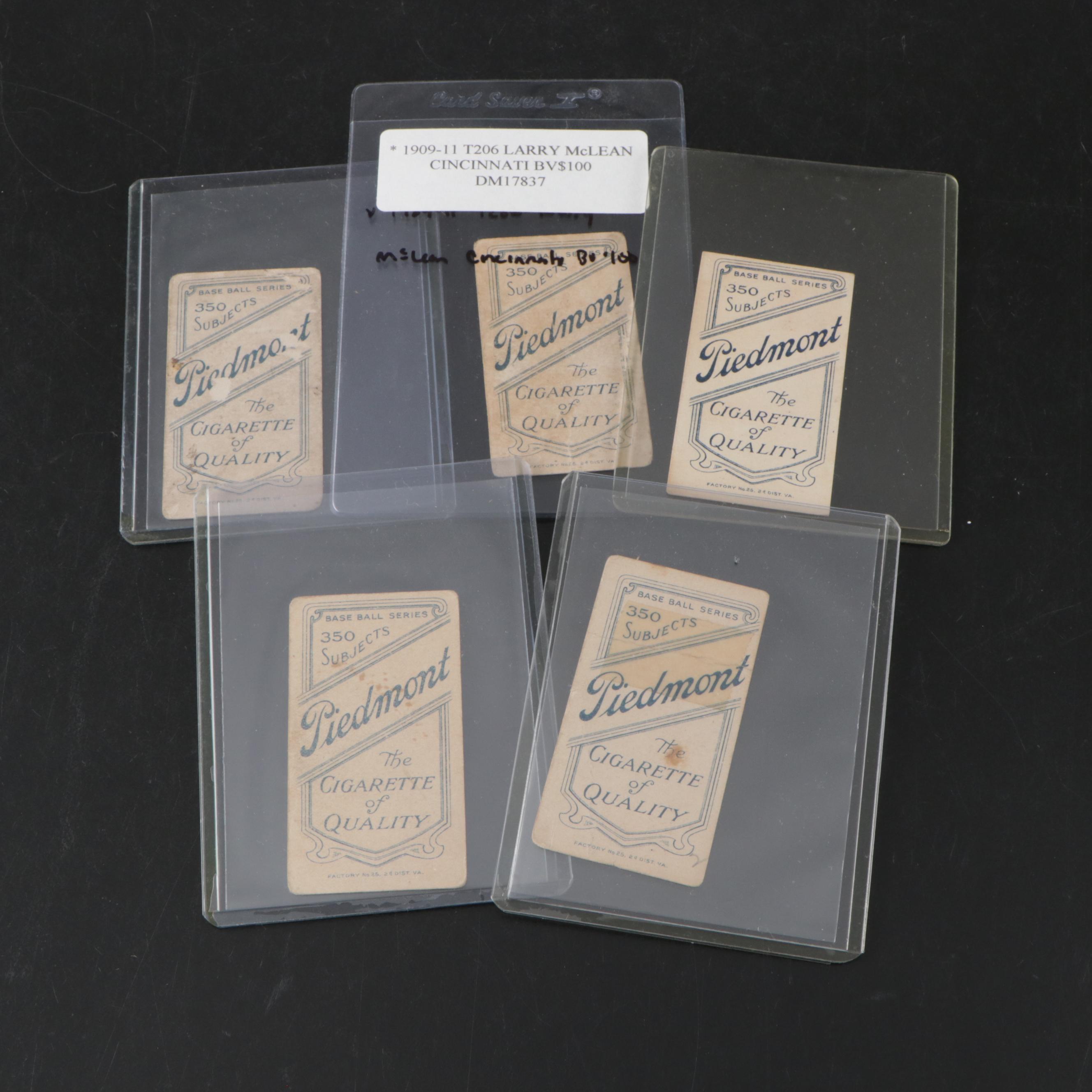 1909 T206 Piedmont Cigarette Baseball Cards Featuring Hans Lobert and More