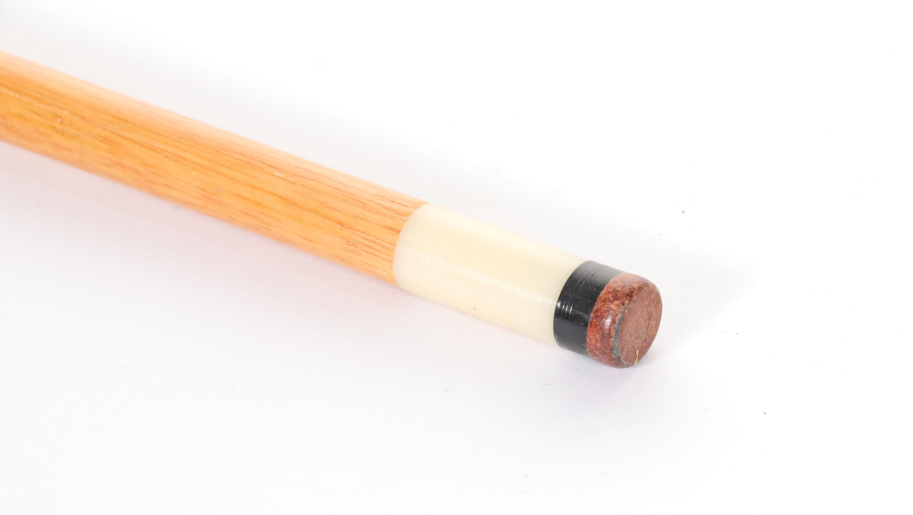 Edwardian Shooting Stick & Other Striped Wood Cane, Walking Stick Pool Cue