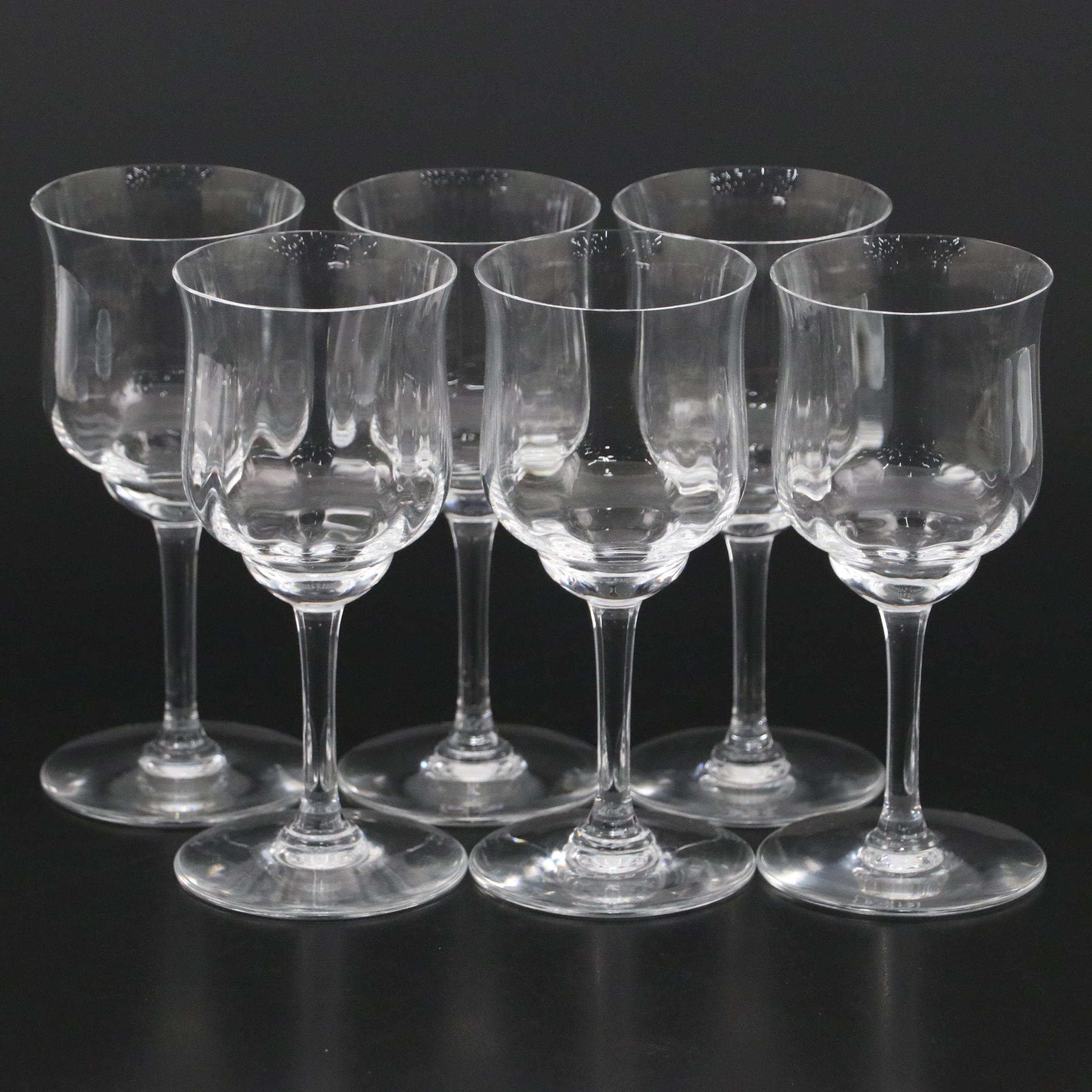 Baccarat "Capri" Crystal Claret Wine Glasses, Mid to Late 20th Century