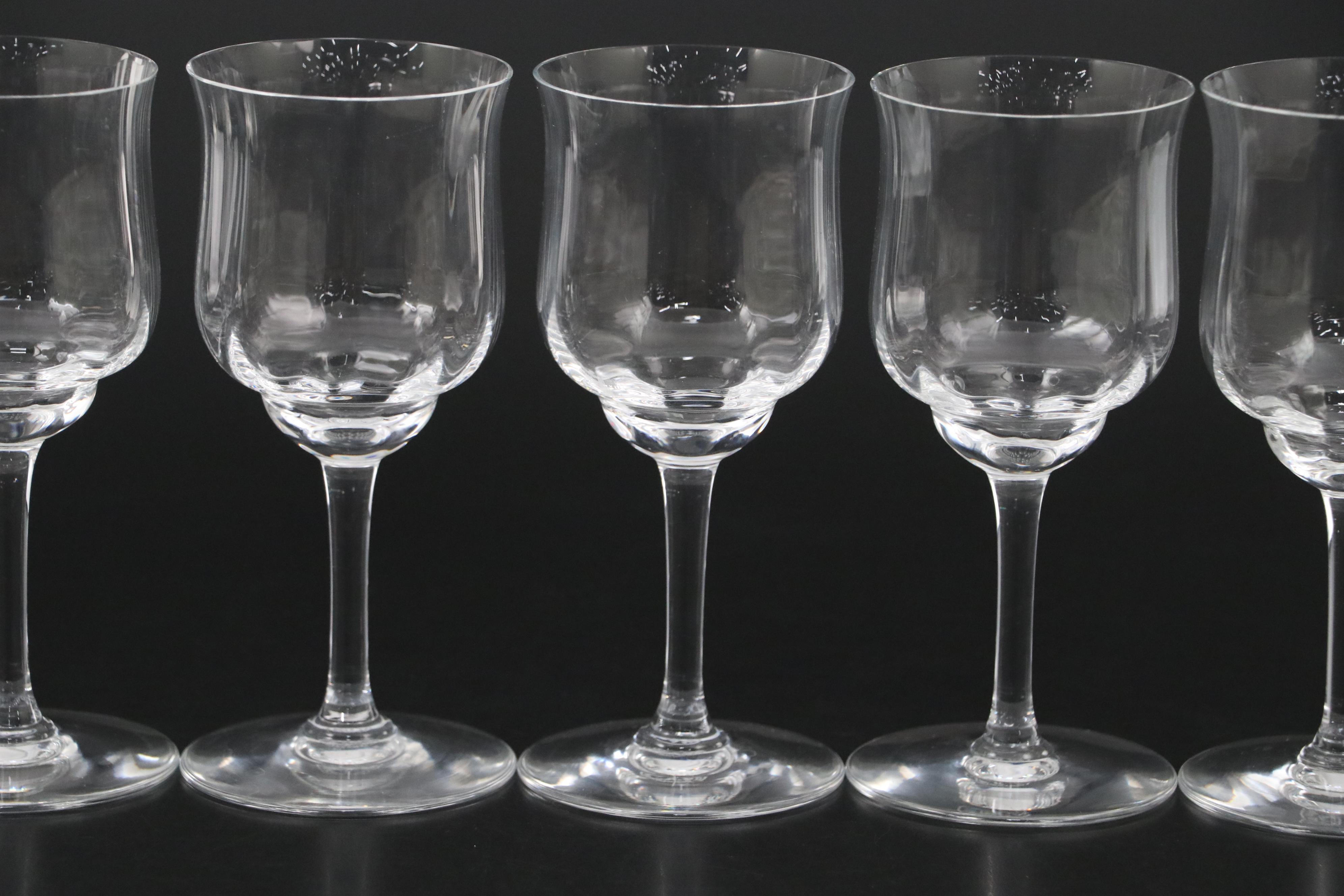 Baccarat "Capri" Crystal Claret Wine Glasses, Mid to Late 20th Century