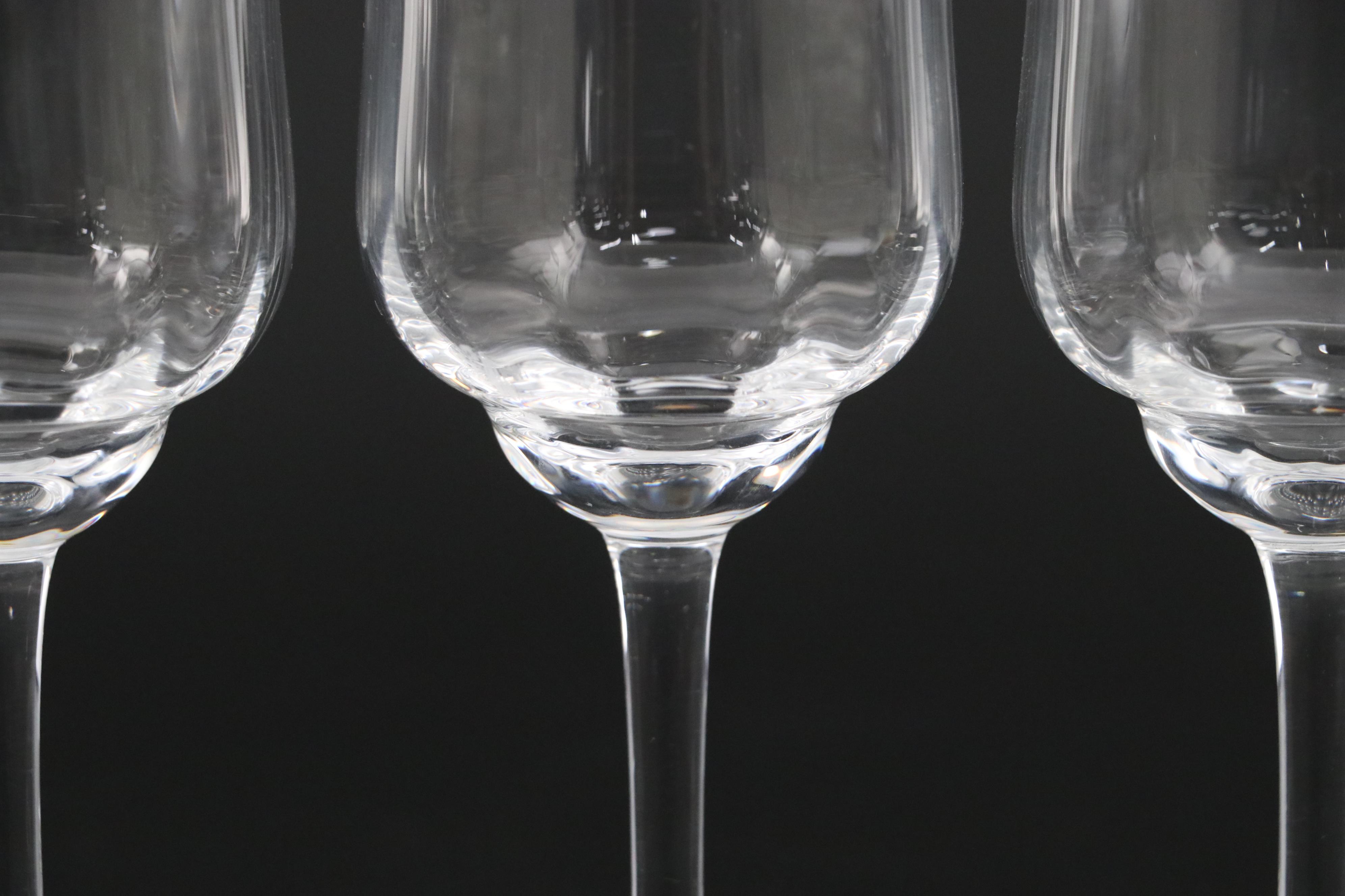 Baccarat "Capri" Crystal Claret Wine Glasses, Mid to Late 20th Century
