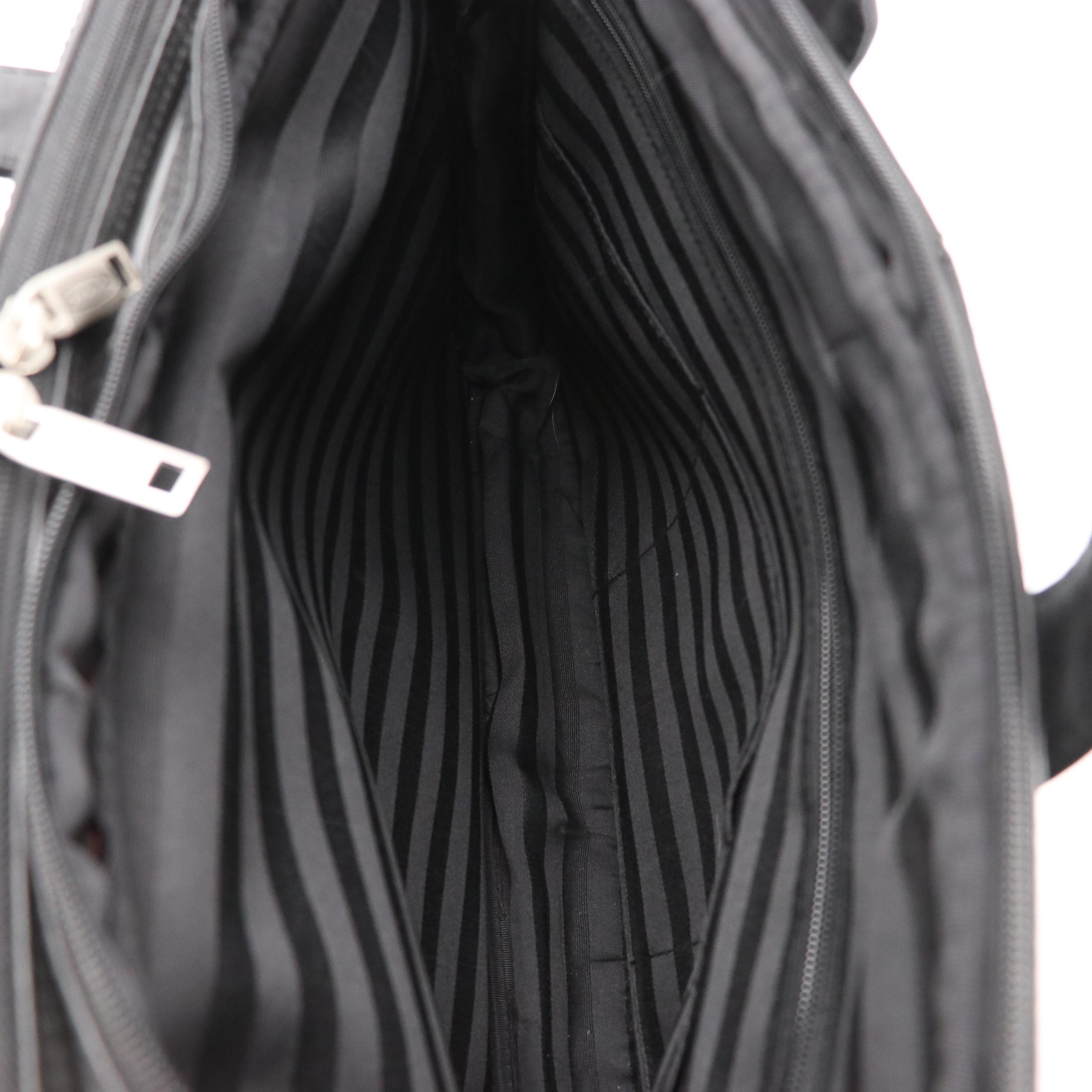 Dilana Zip-Around Briefcase in Black Leather