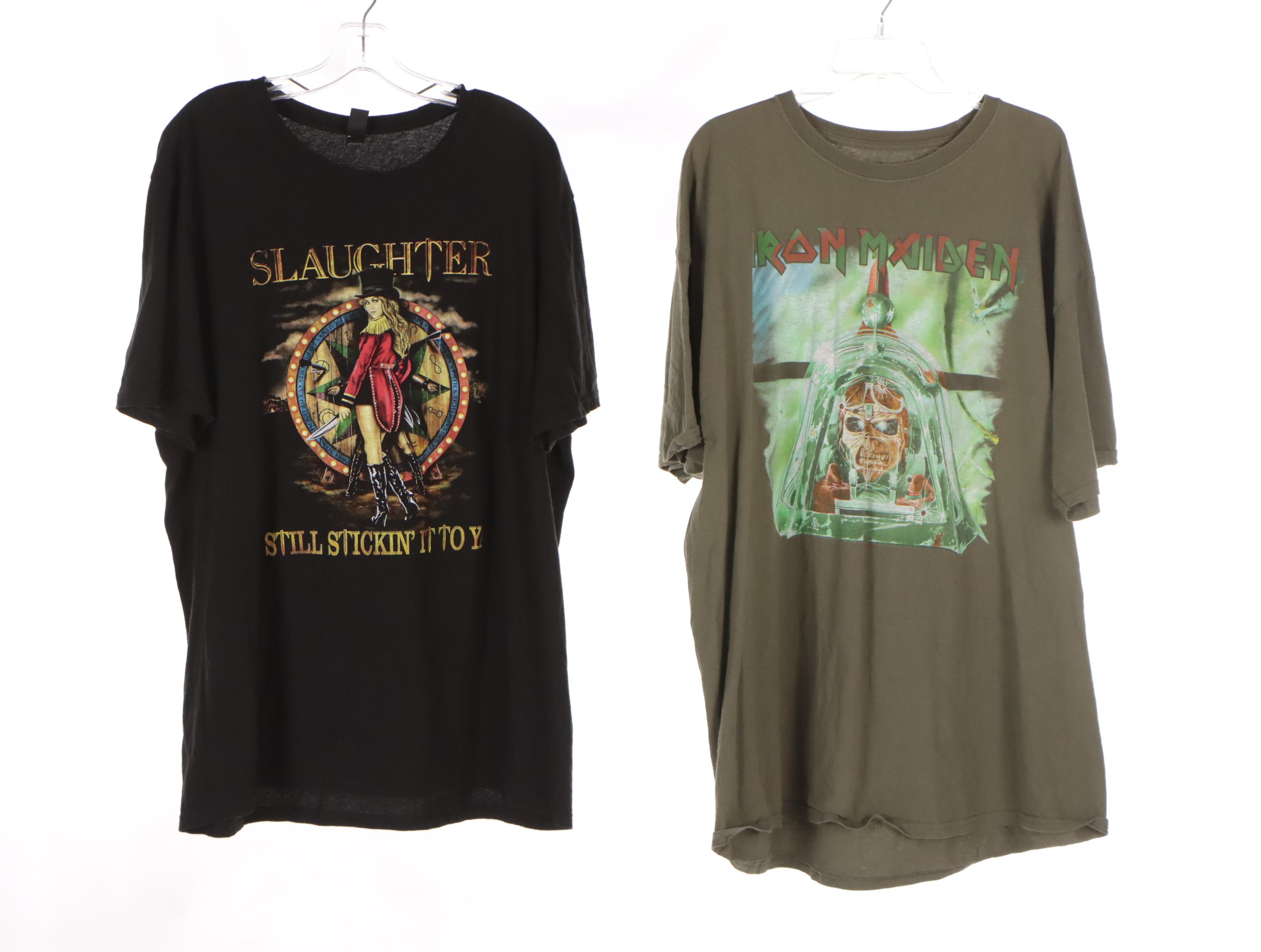 Eagles, Iron Maiden and Slaughter Graphic Band Tour T-Shirts