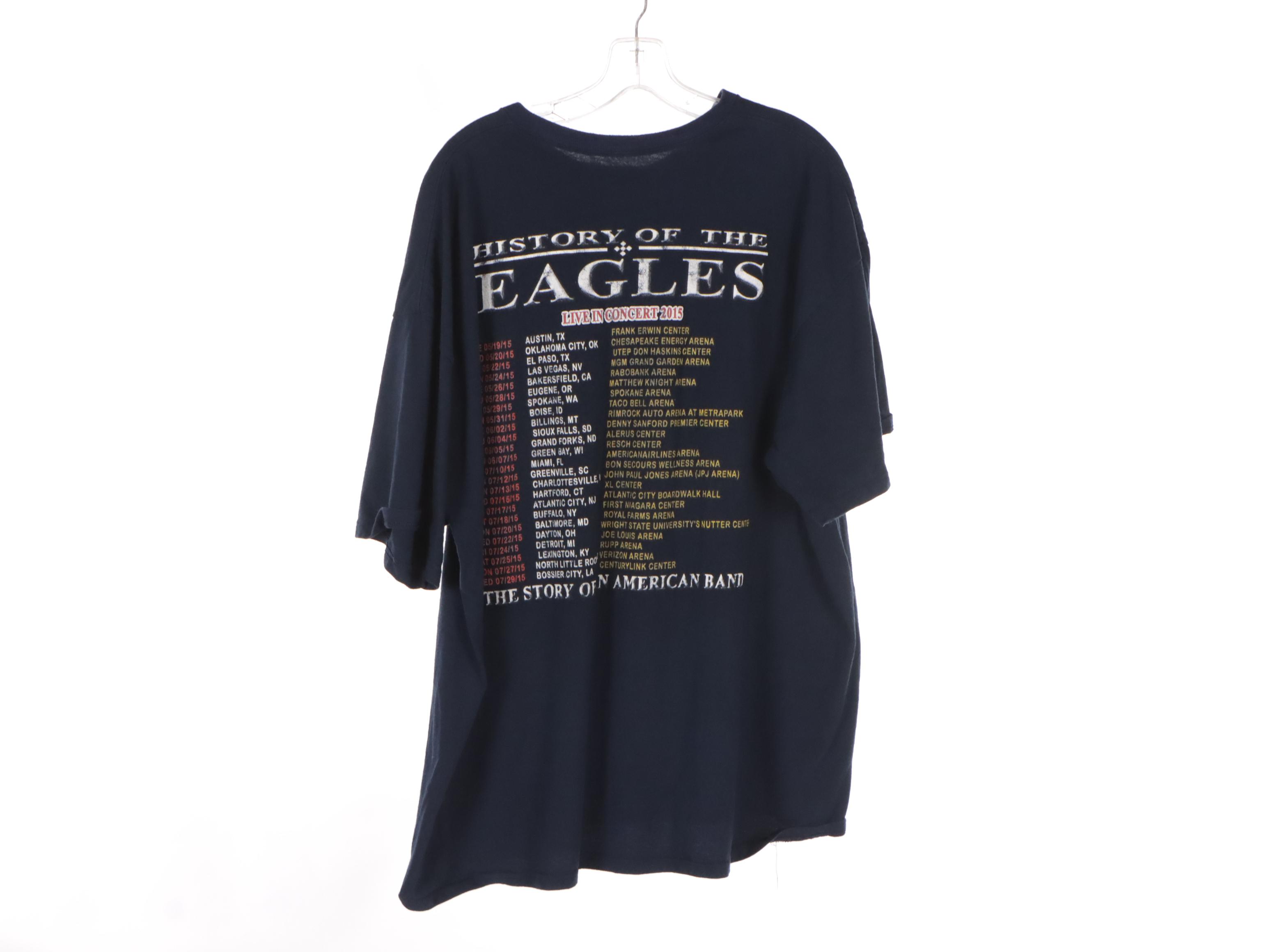 Eagles, Iron Maiden and Slaughter Graphic Band Tour T-Shirts