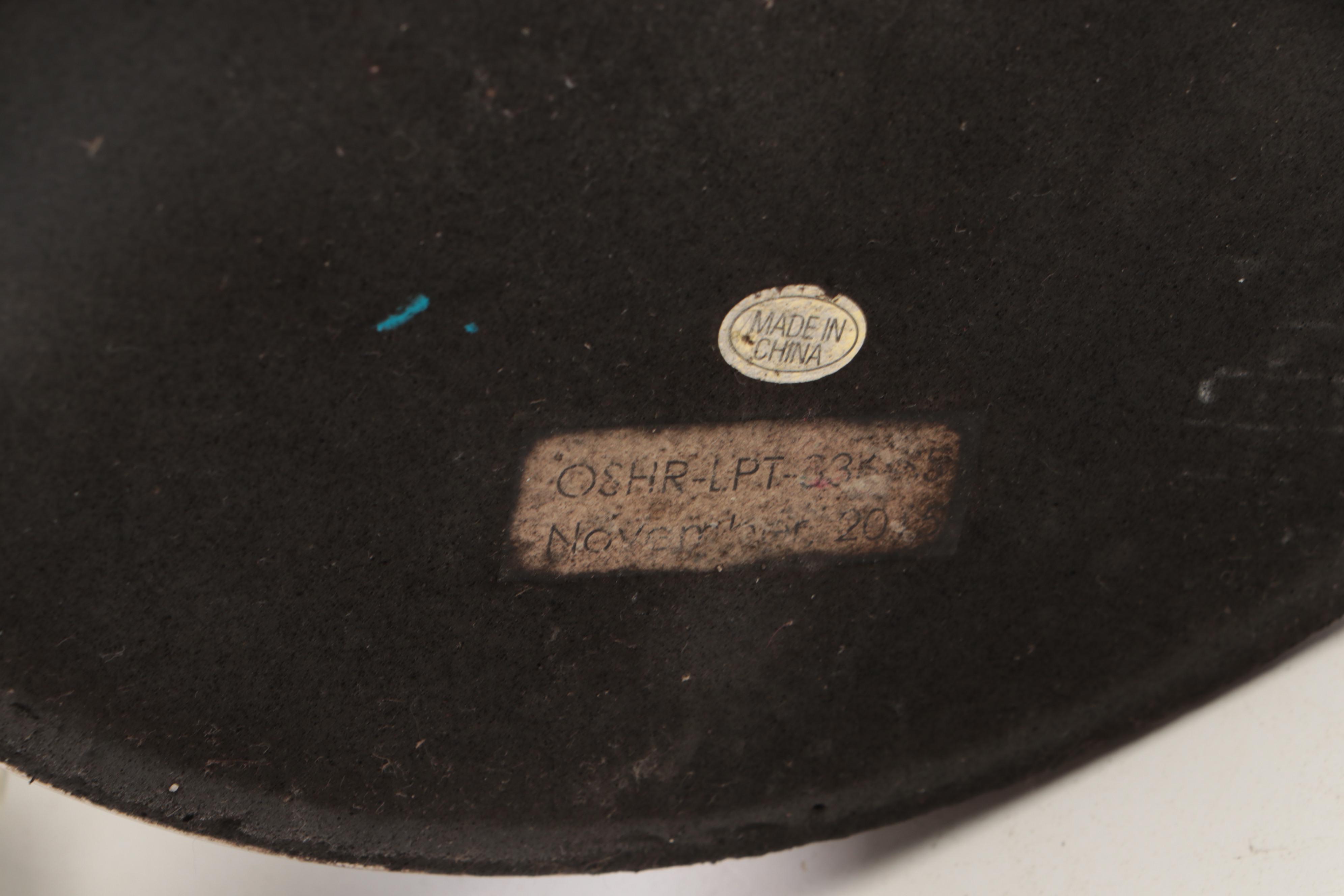 Peter Keil Painted Shade with Mercury Glass Column Table Lamp, 21st Century