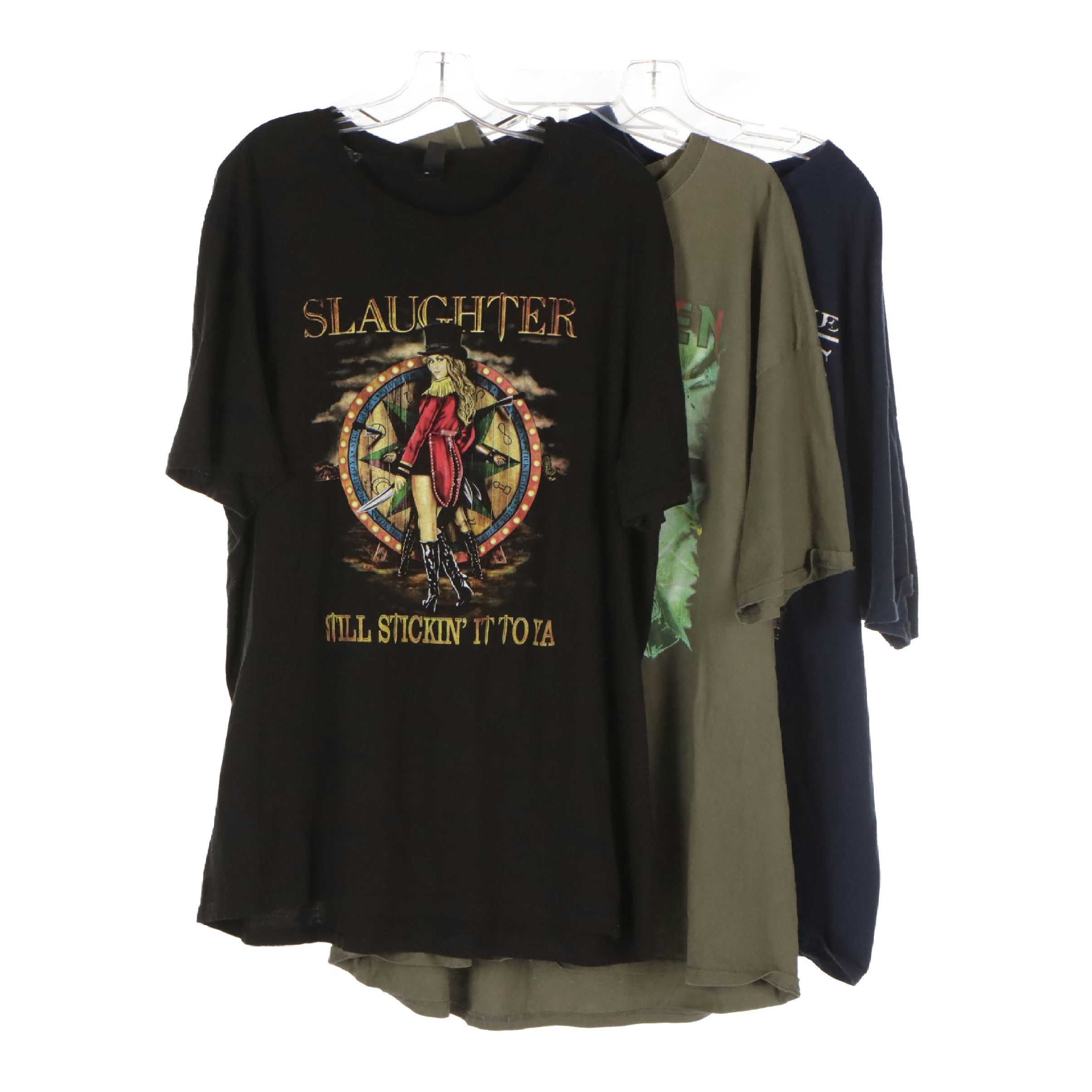 Eagles, Iron Maiden and Slaughter Graphic Band Tour T-Shirts