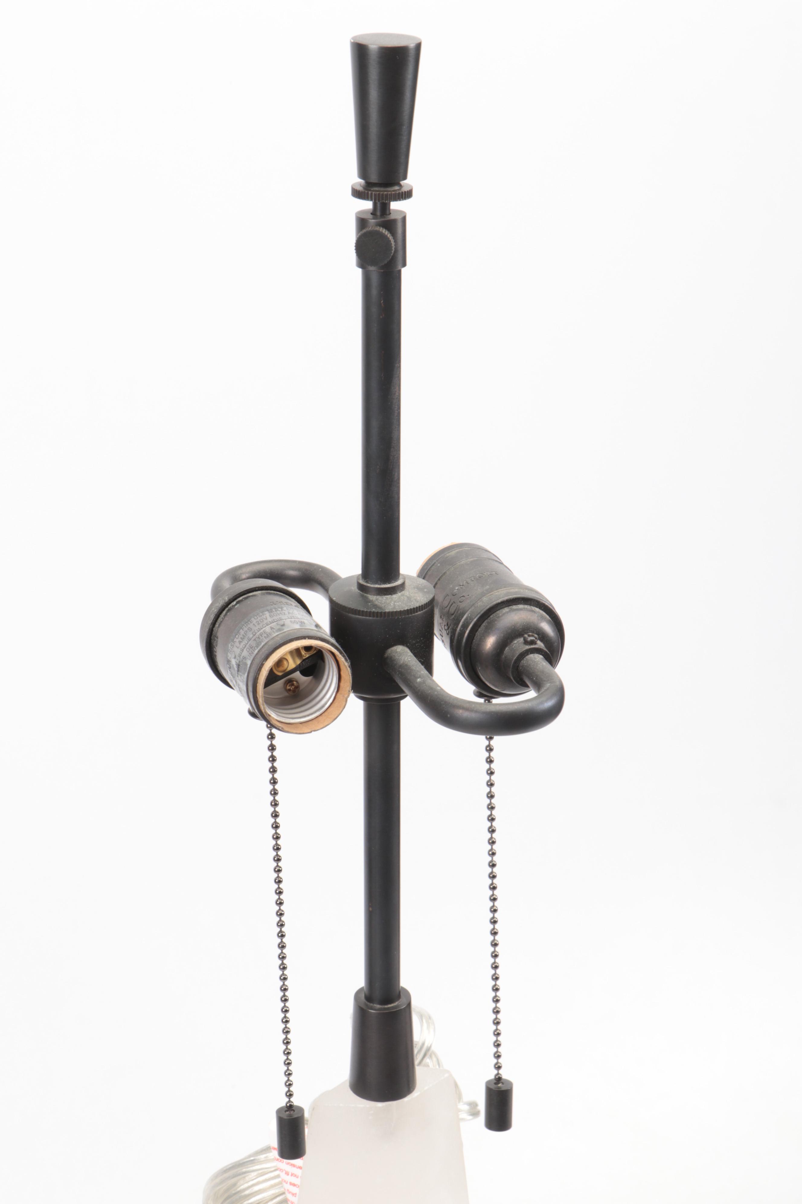 Visual Comfort Modernist Sculptural Polished Alabaster Table Lamp