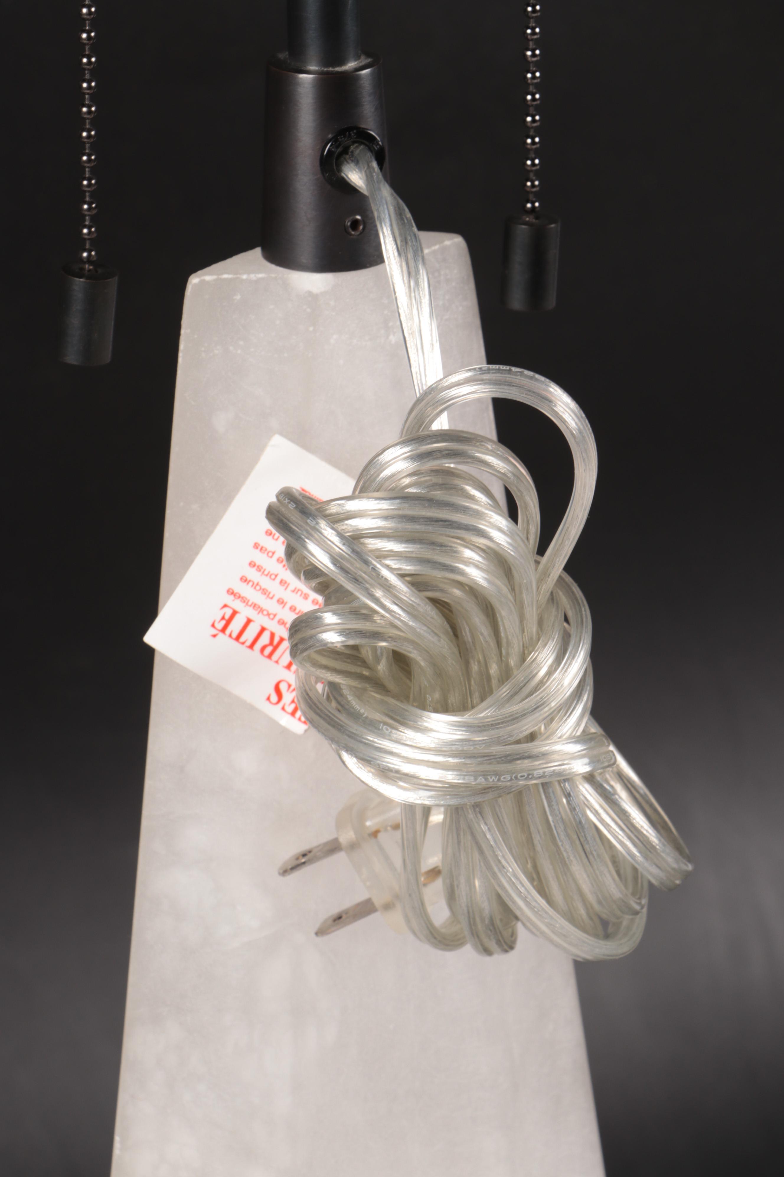 Visual Comfort Modernist Sculptural Polished Alabaster Table Lamp