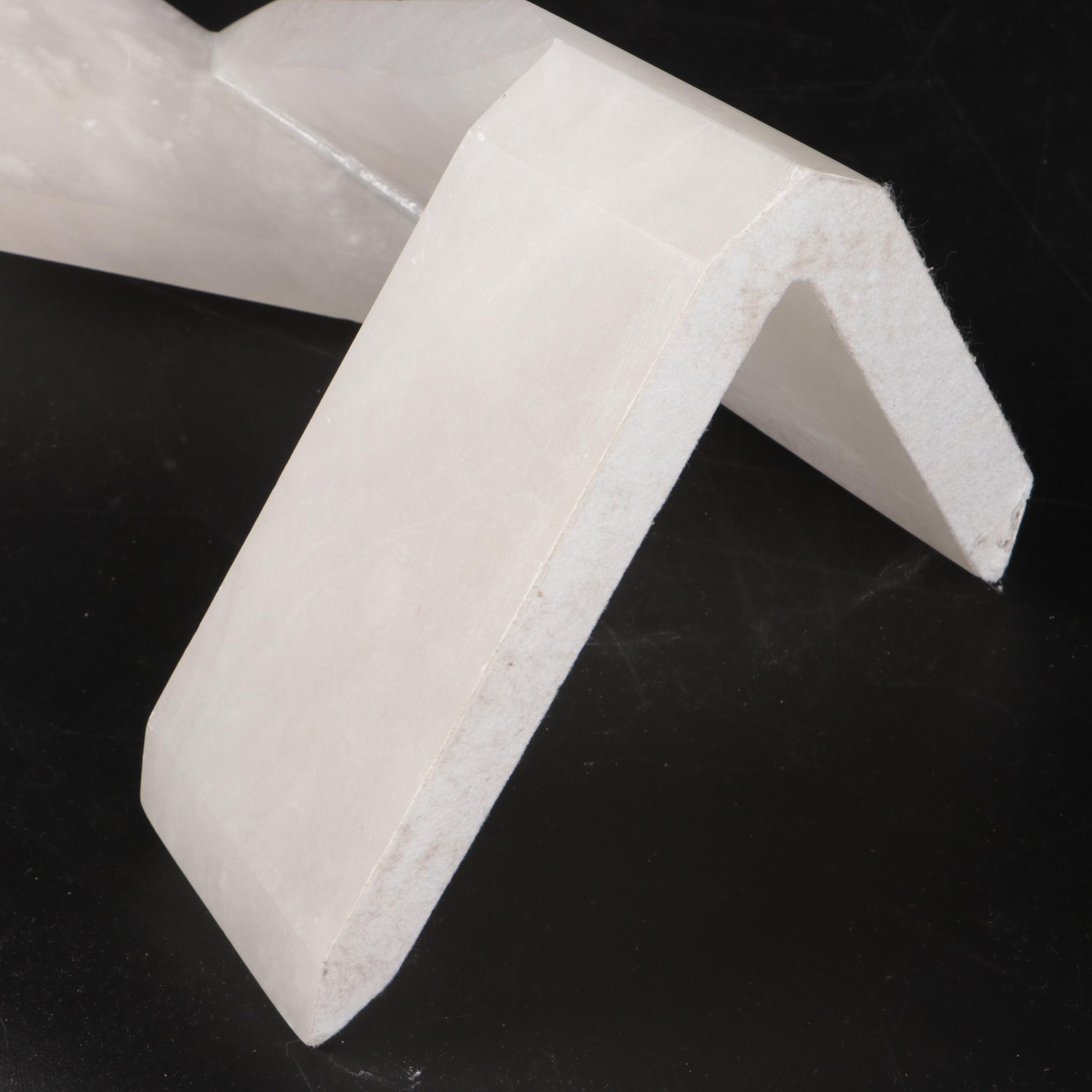 Visual Comfort Modernist Sculptural Polished Alabaster Table Lamp