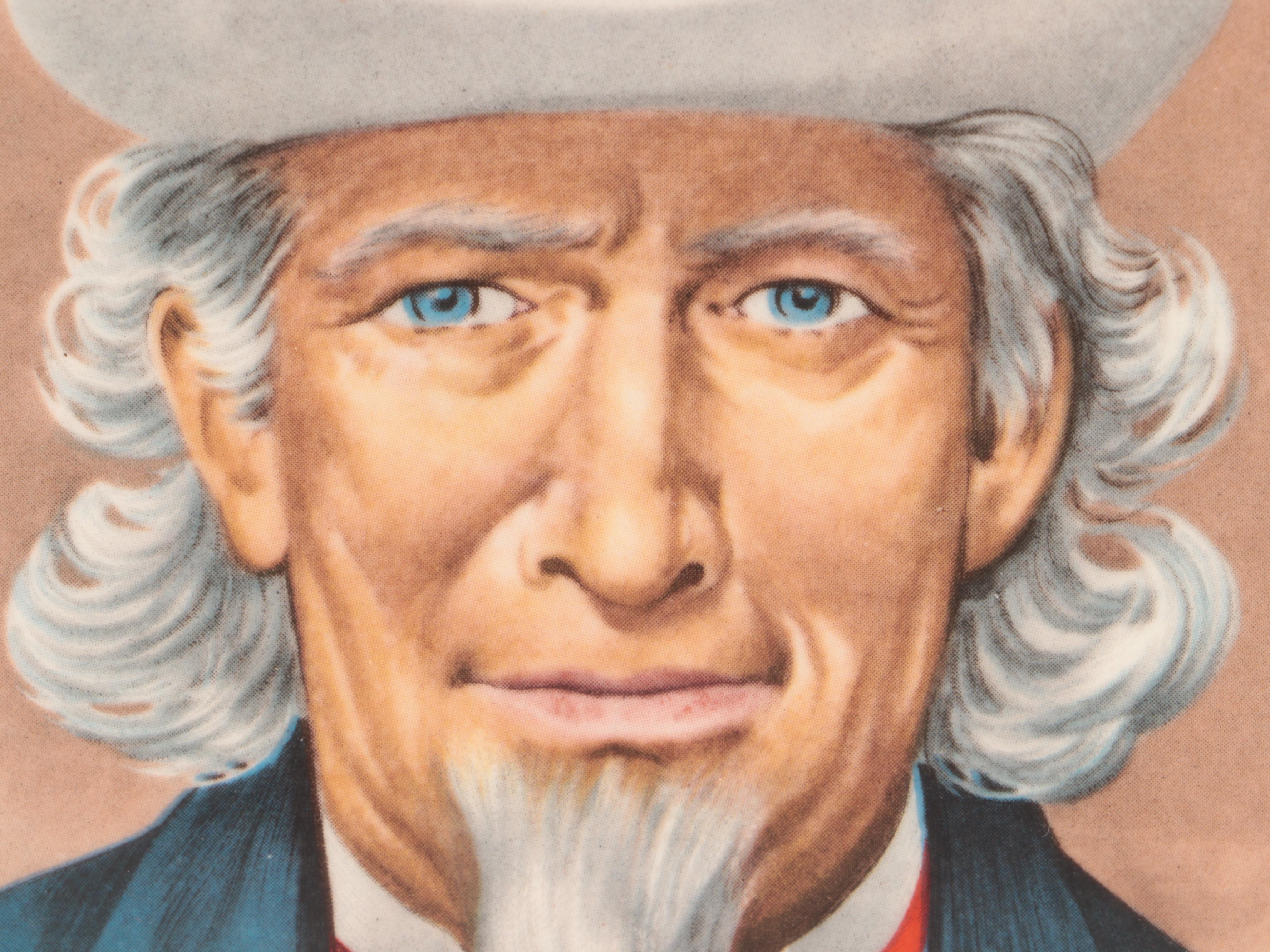 Sabin "Crest-O-Gold" Ceramic Uncle Sam Collector's Plate