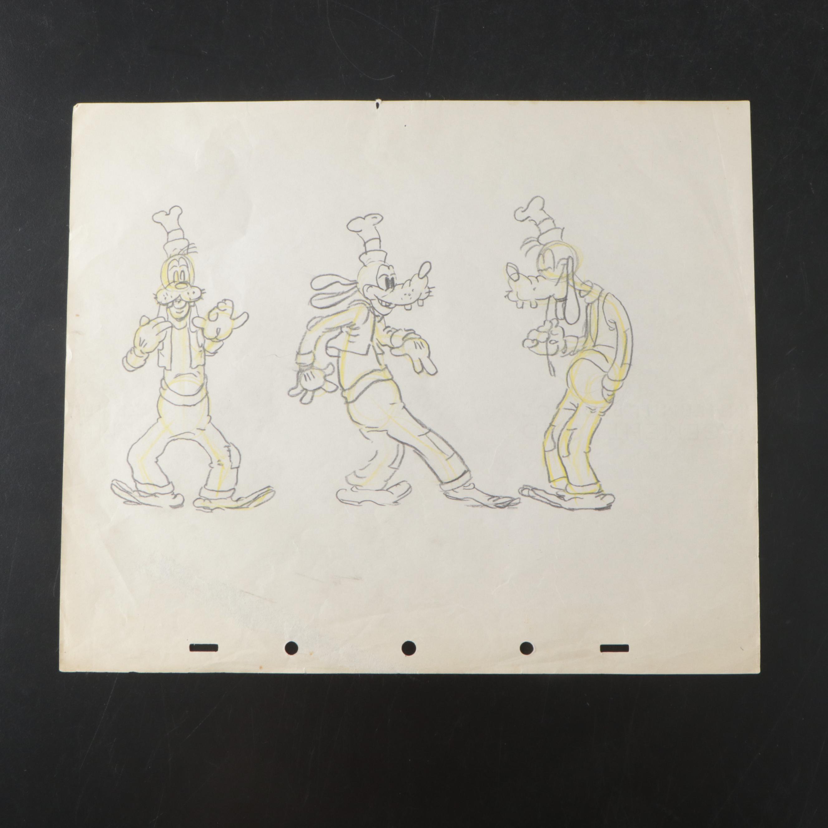Disney Production Sketches with John Reed "Mother Goose Goes Hollywood" Sketch