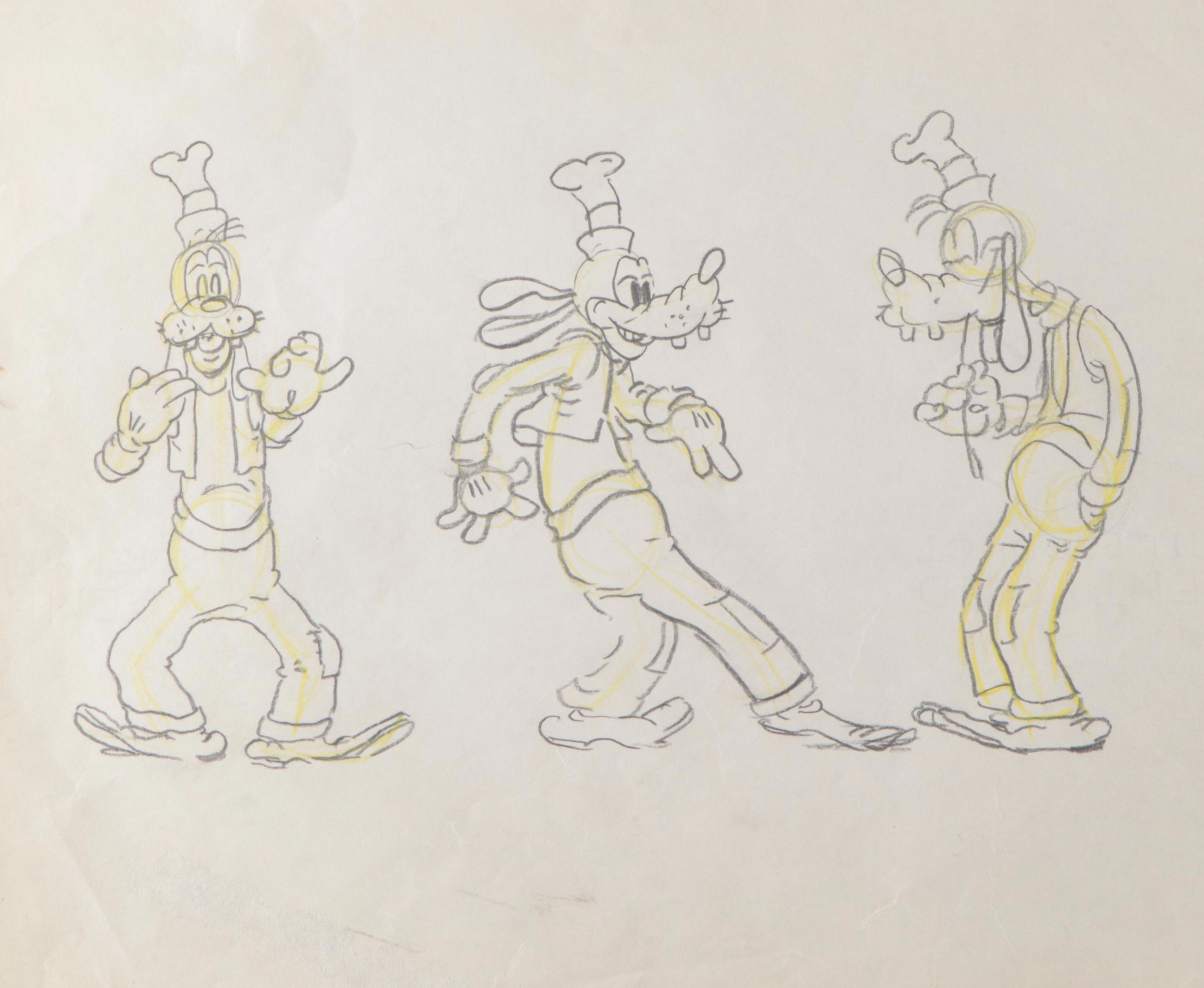 Disney Production Sketches with John Reed "Mother Goose Goes Hollywood" Sketch