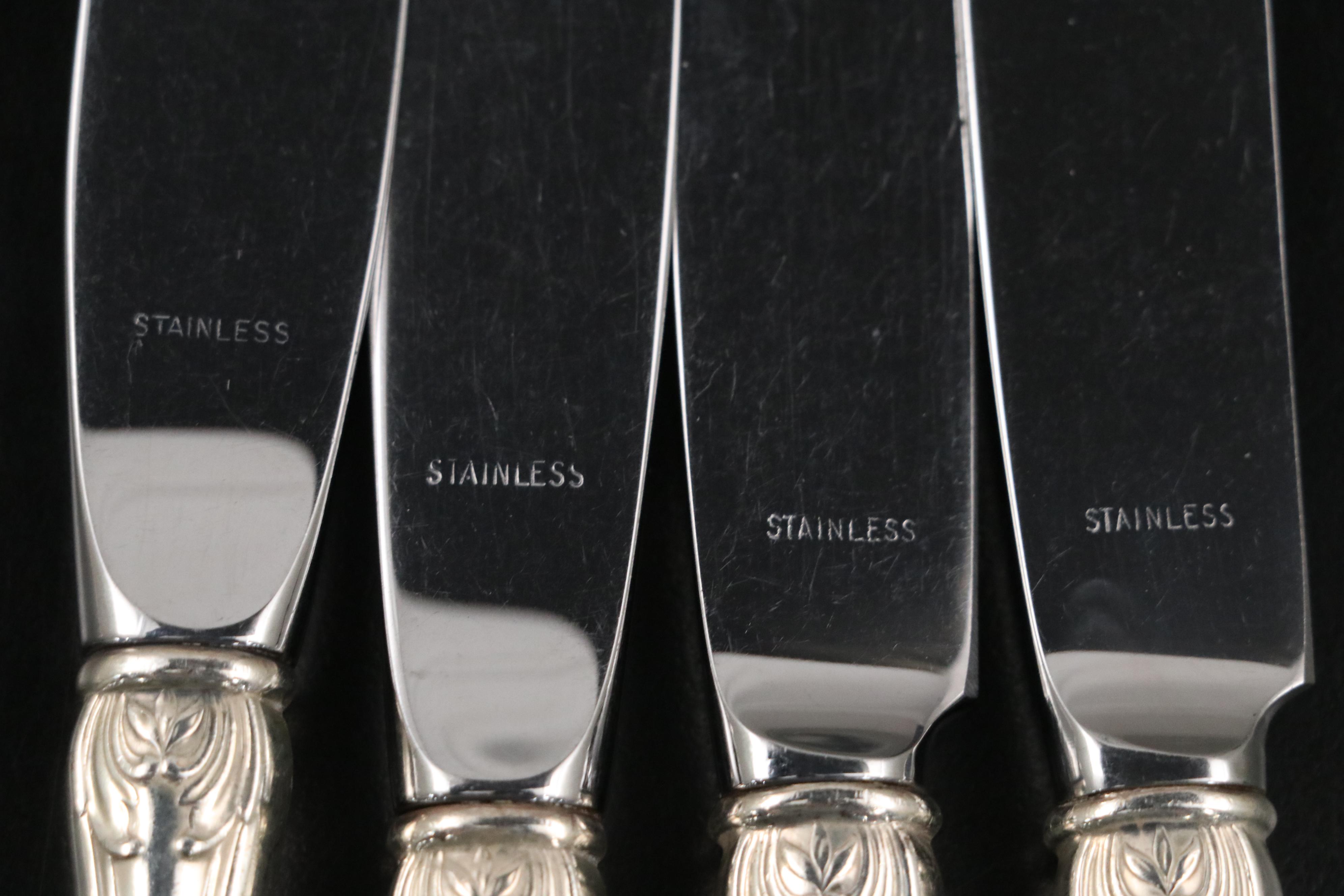 Alvin "Chateau Rose" Sterling Silver Flatware Set For Eight