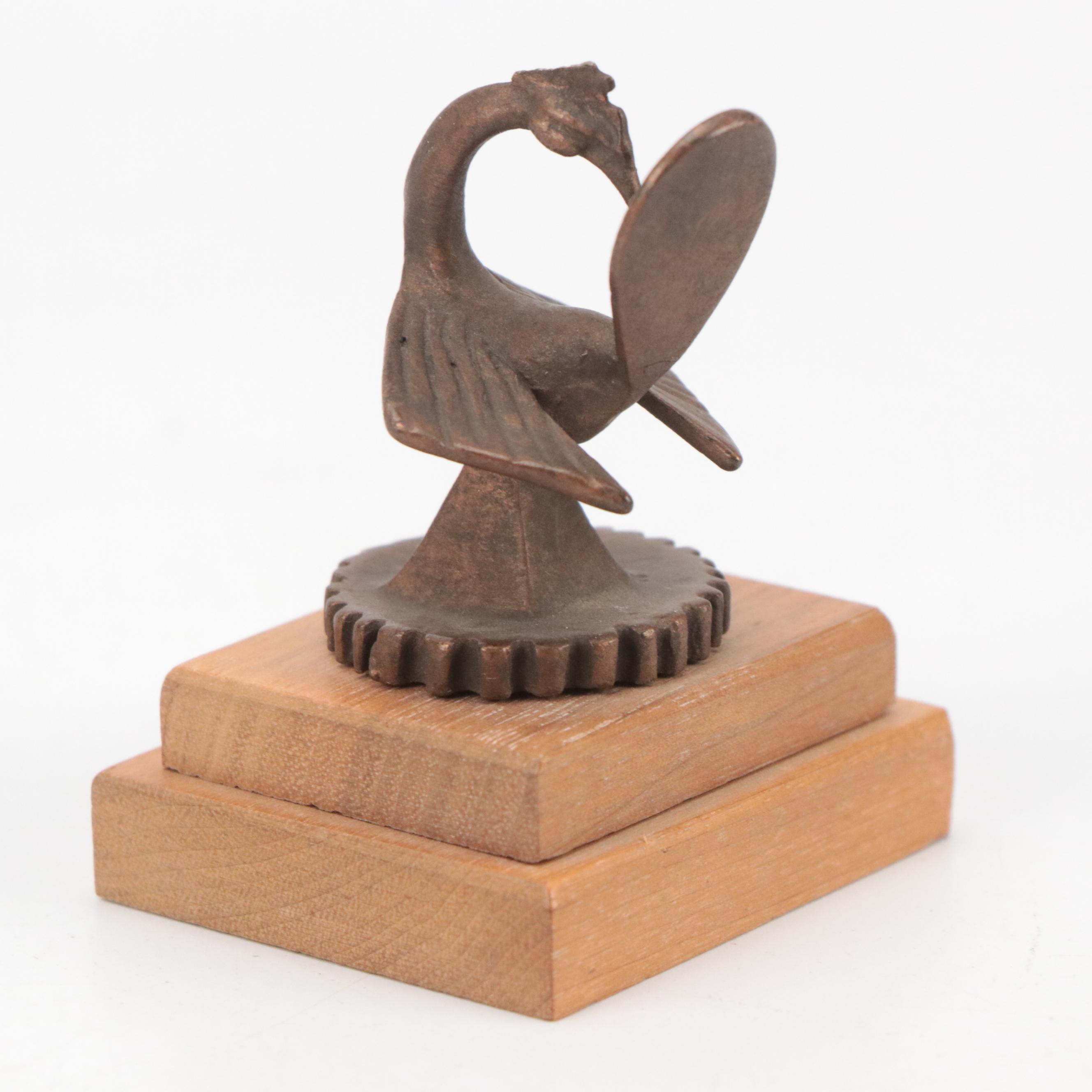 Asante Miniature Bronze Alloy Chair and Erotic Figure with Brass Lizard and More