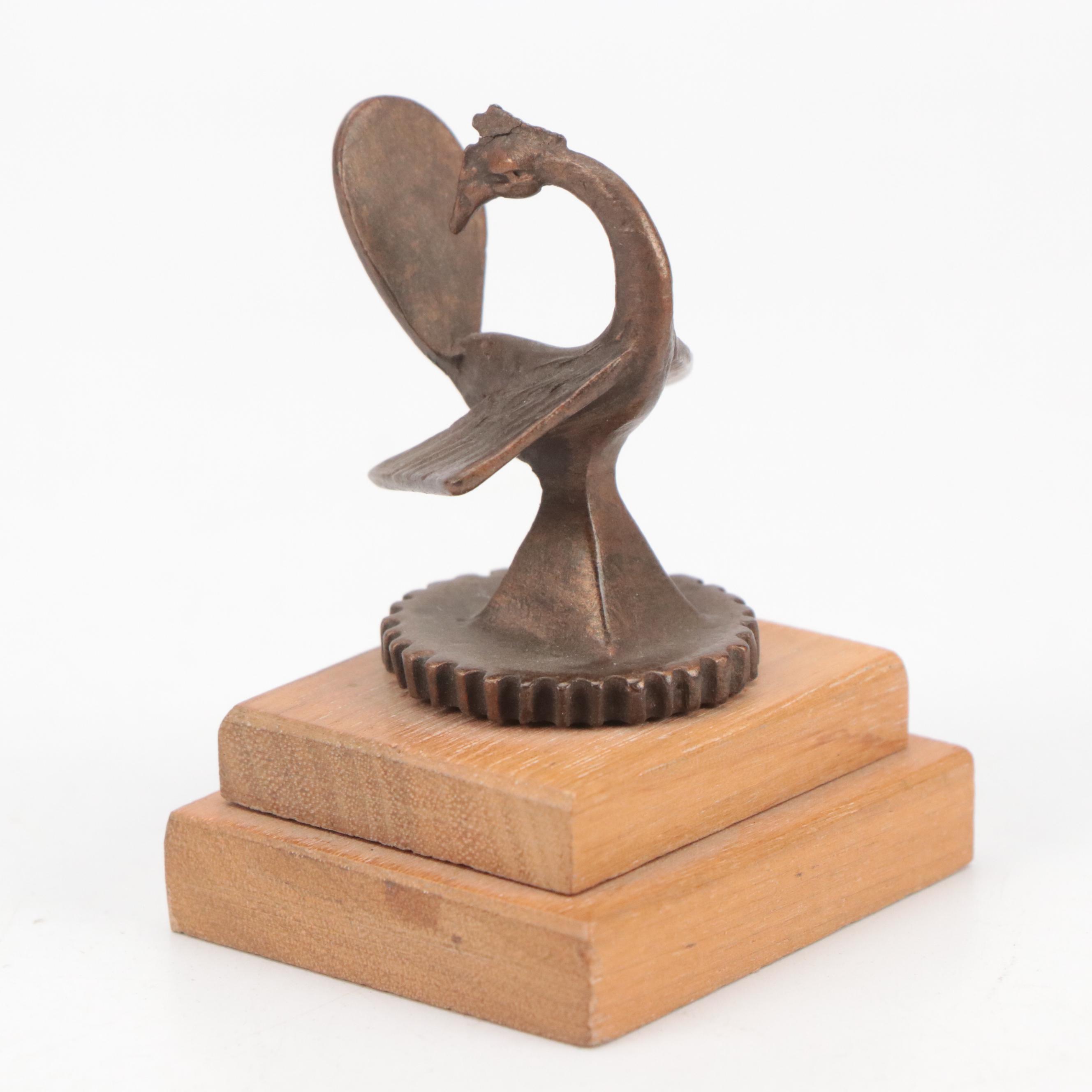 Asante Miniature Bronze Alloy Chair and Erotic Figure with Brass Lizard and More