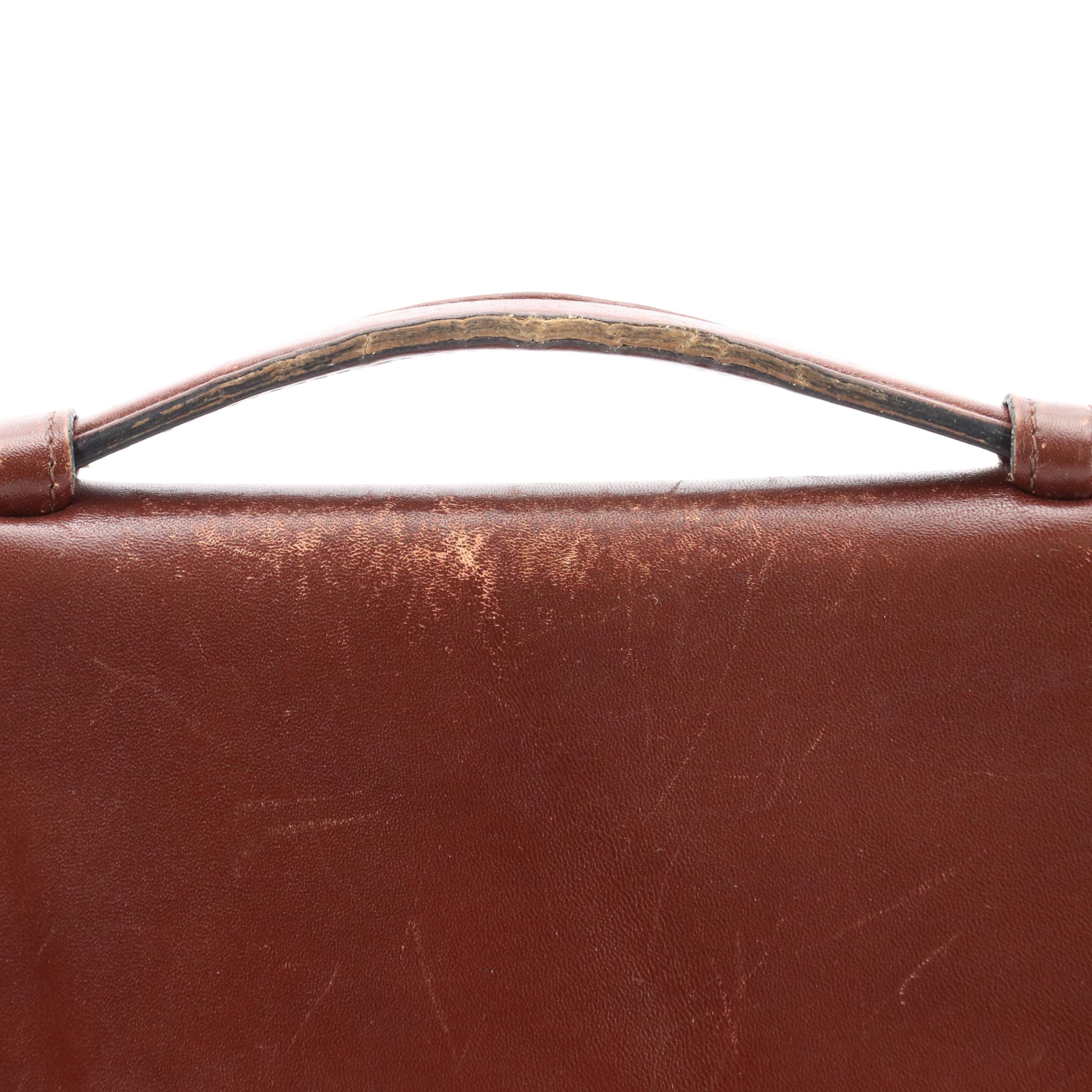 Bally Burgundy Leather Briefcase