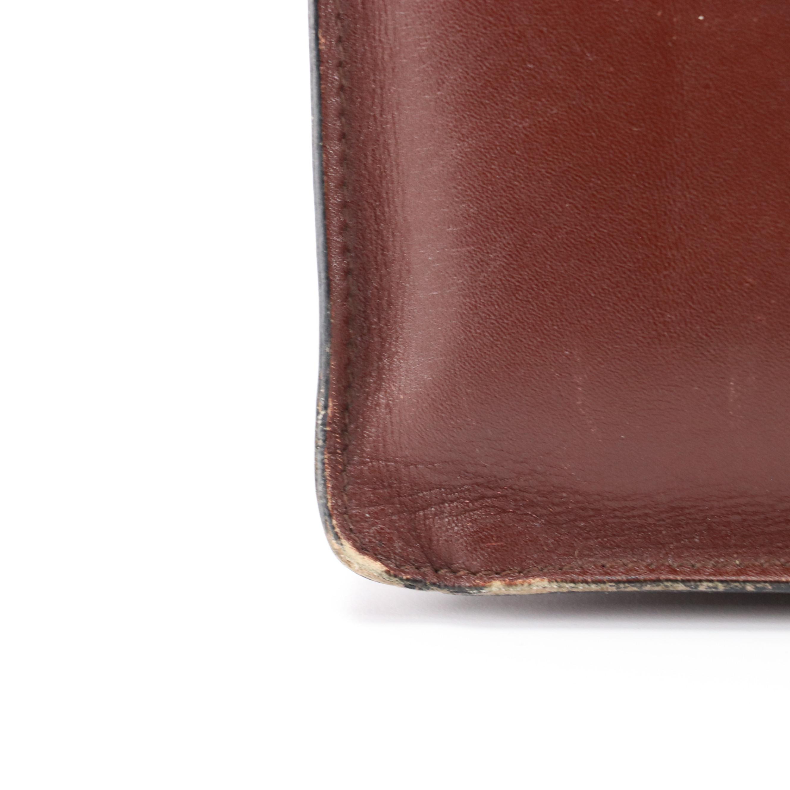 Bally Burgundy Leather Briefcase