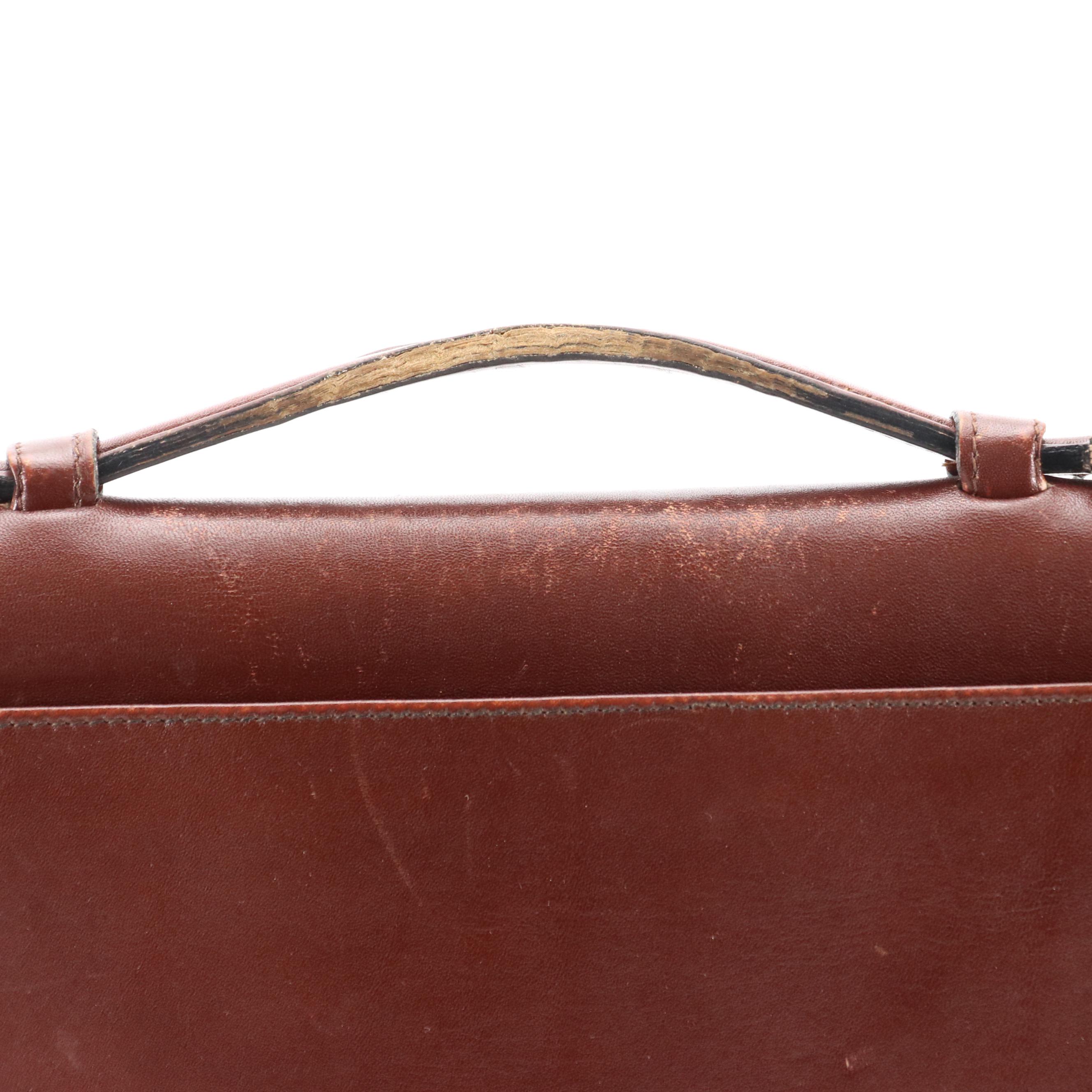 Bally Burgundy Leather Briefcase