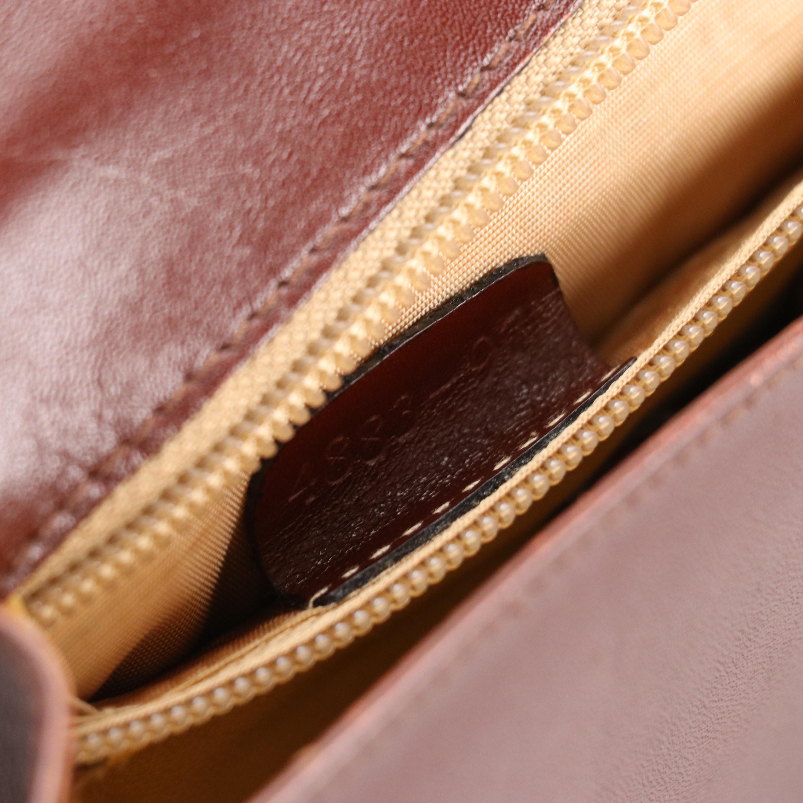 Bally Burgundy Leather Briefcase