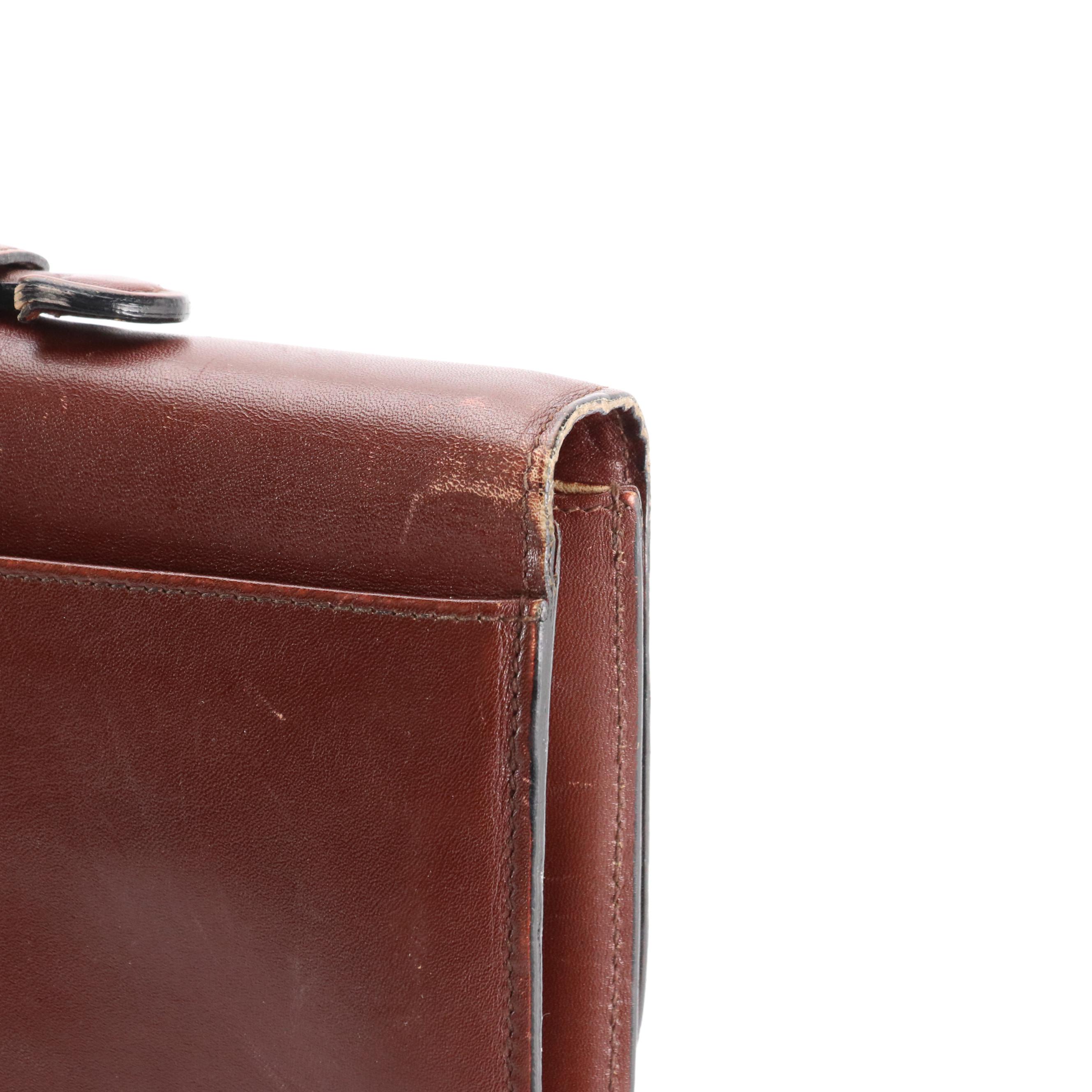 Bally Burgundy Leather Briefcase