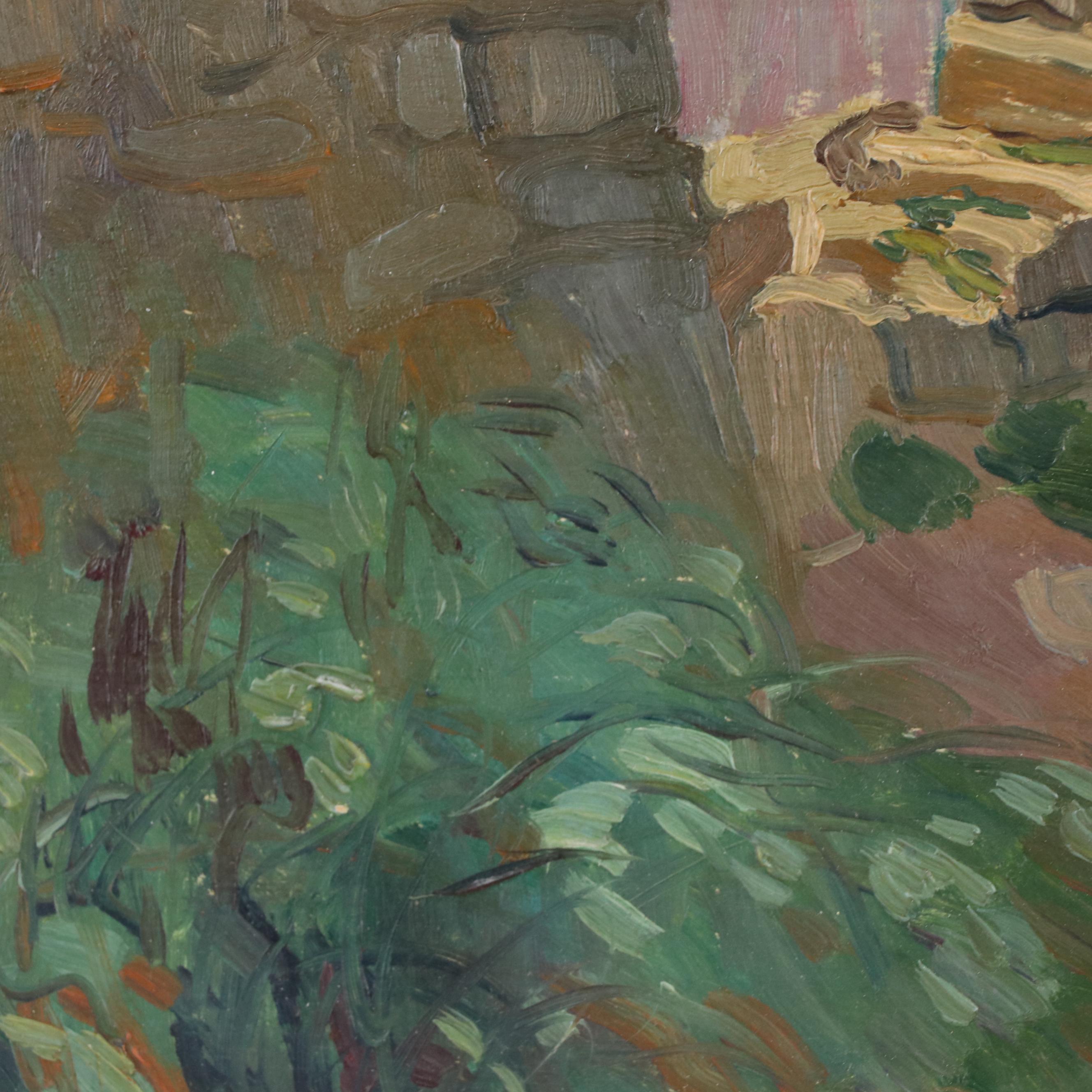 George Kennedy Brandriff Oil Painting of Cottage, Early 20th Century