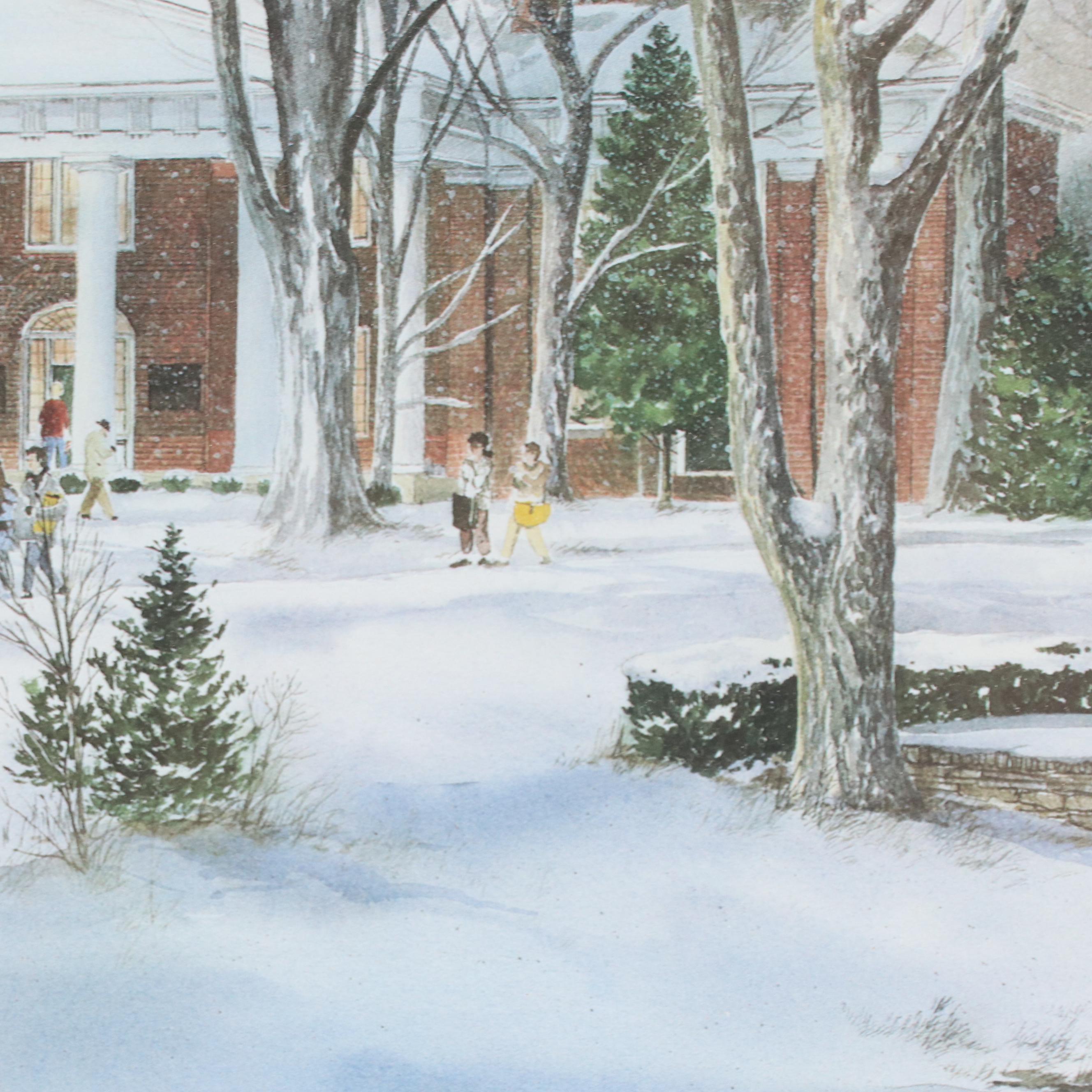 Offset Lithograph After James D. Werline "Old Centre"