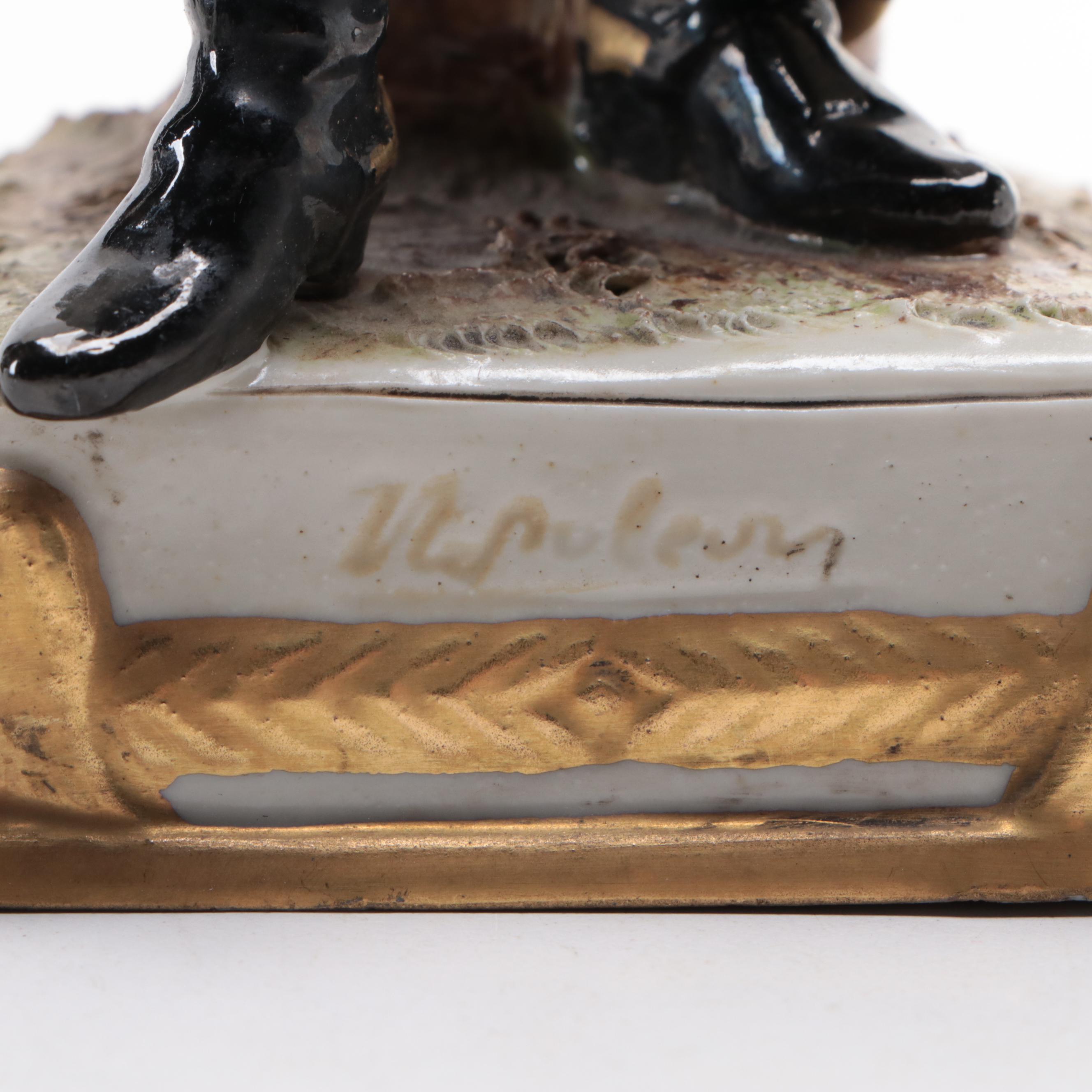 German Schiebe-Alsbach "Napoleon" and "Bertrand" Porcelain Figurines