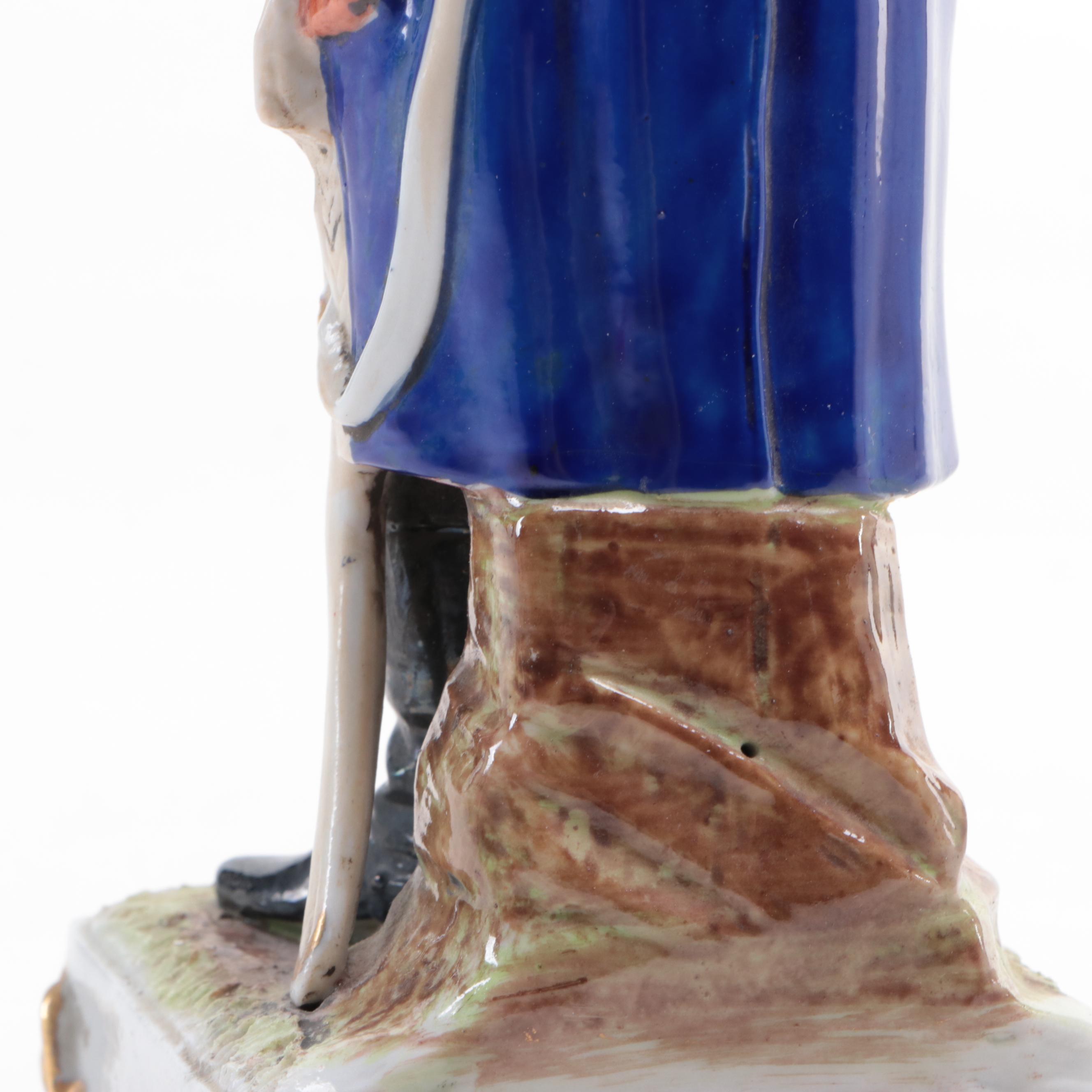 German Schiebe-Alsbach "Napoleon" and "Bertrand" Porcelain Figurines