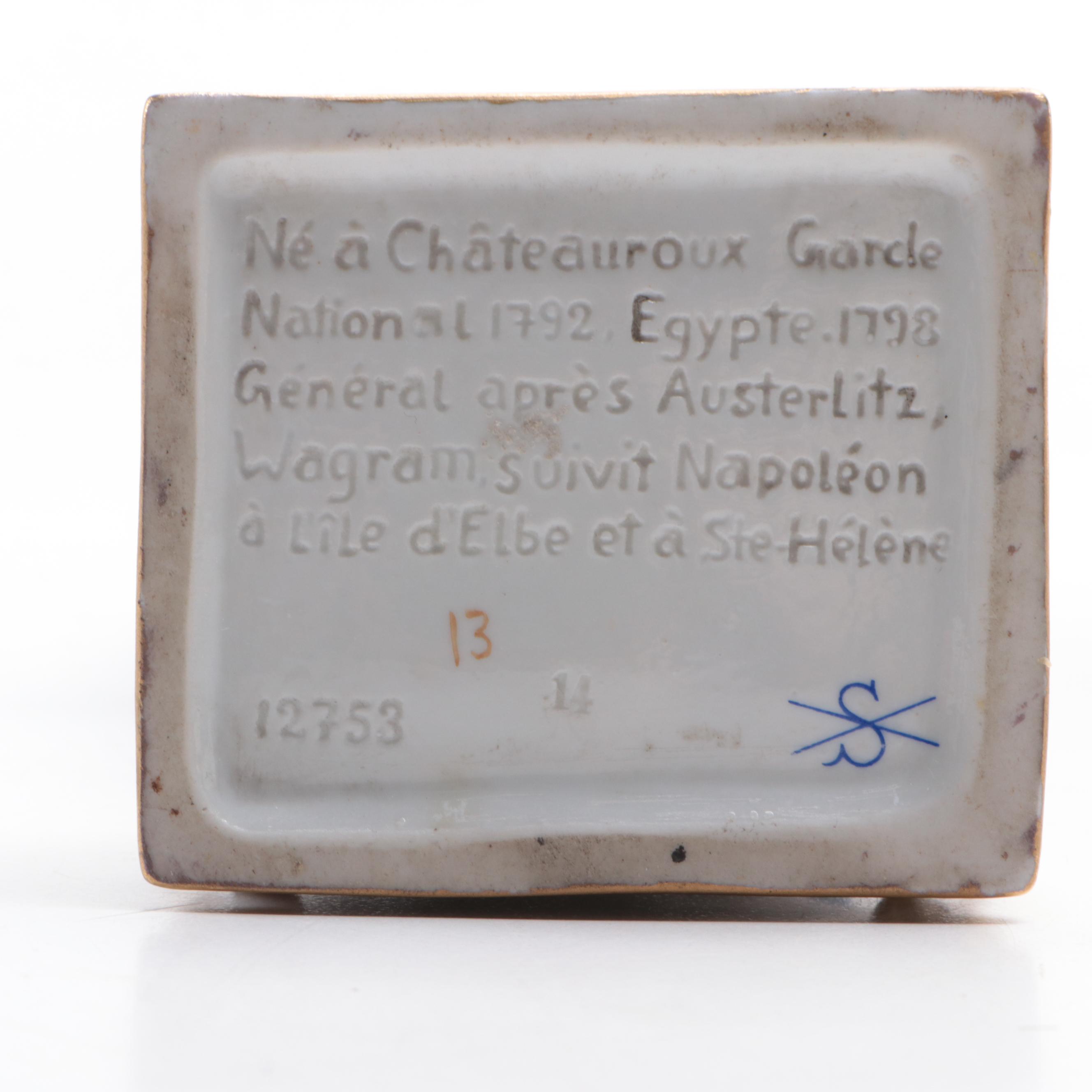 German Schiebe-Alsbach "Napoleon" and "Bertrand" Porcelain Figurines