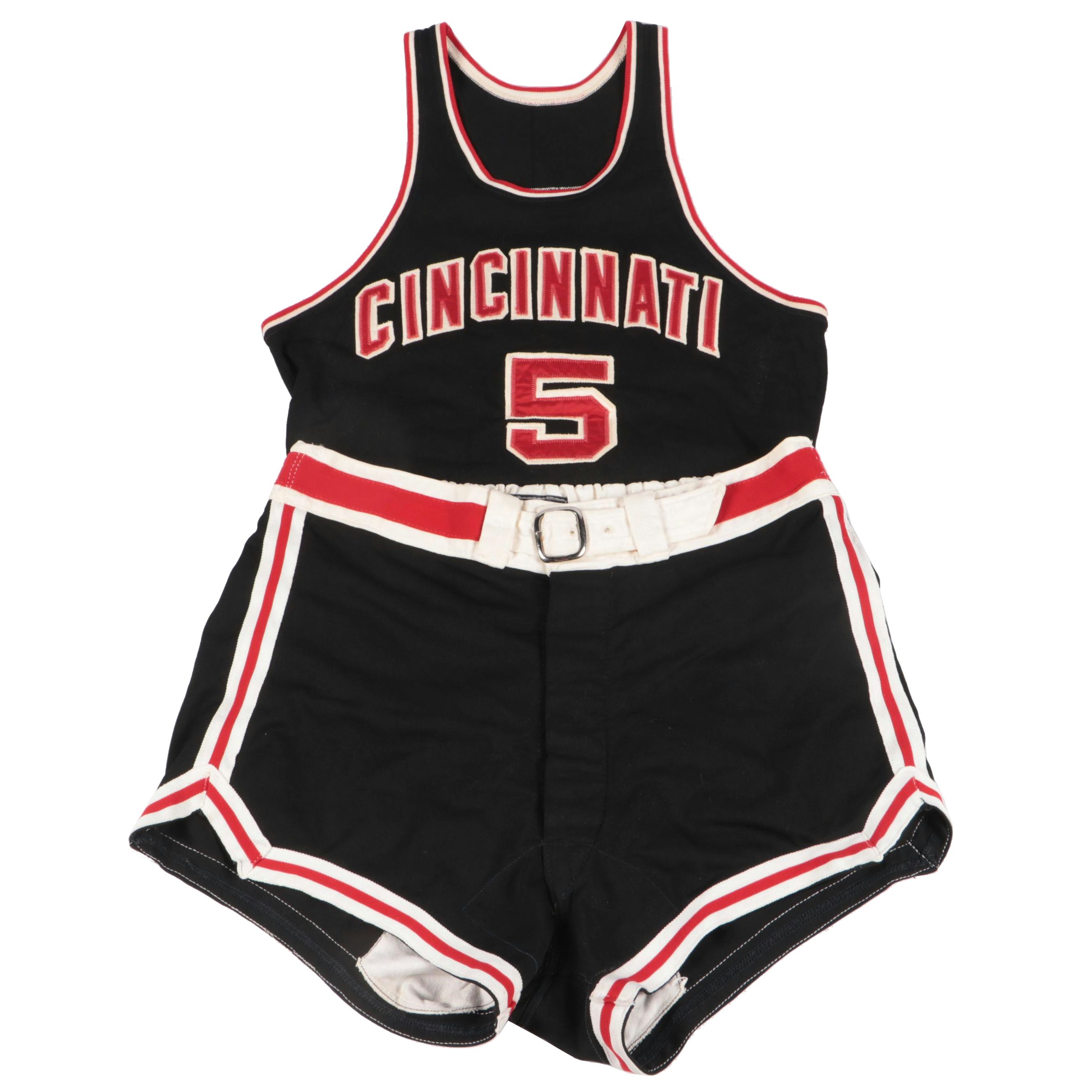 University Of Cincinnati Basketball Jersey and Shorts, Mid–Late 20th Century