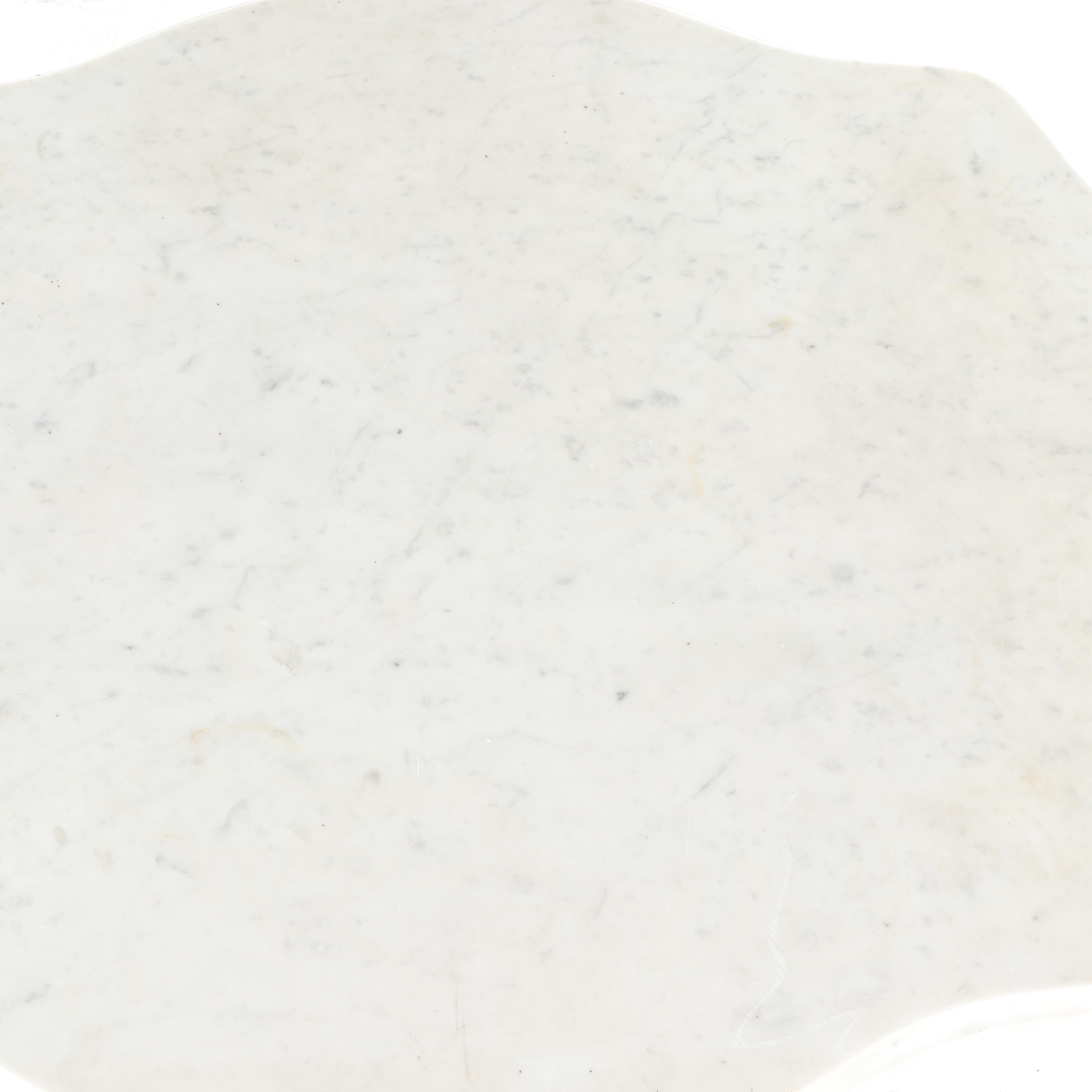 Victorian Rococo Revival Carved Walnut and White Marble Parlor Table, circa 1870