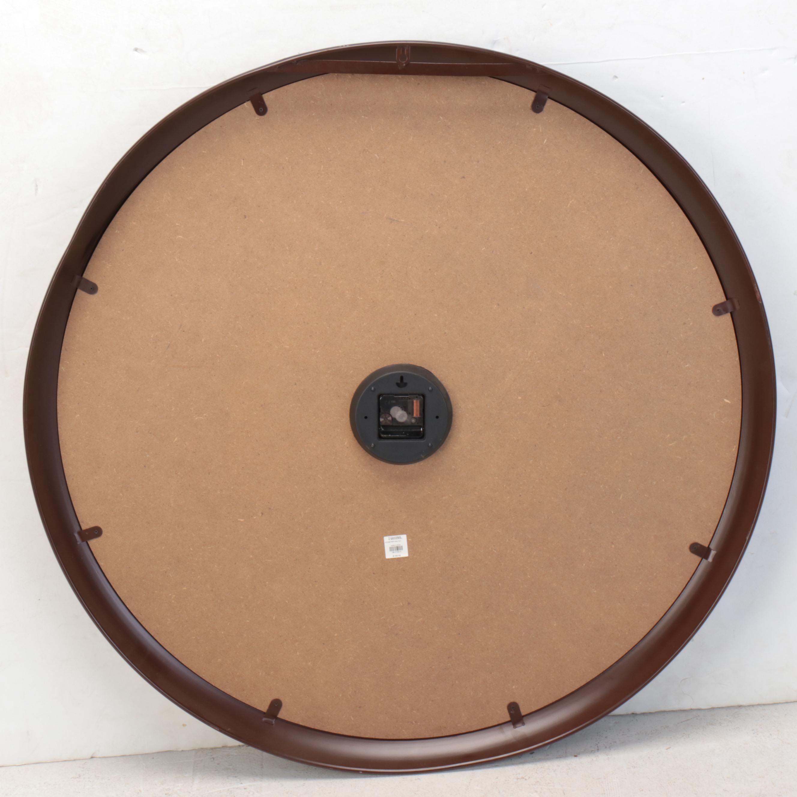 Z Gallerie "Vintage Port" Round Metal BatteryOperated Wall Clock EBTH