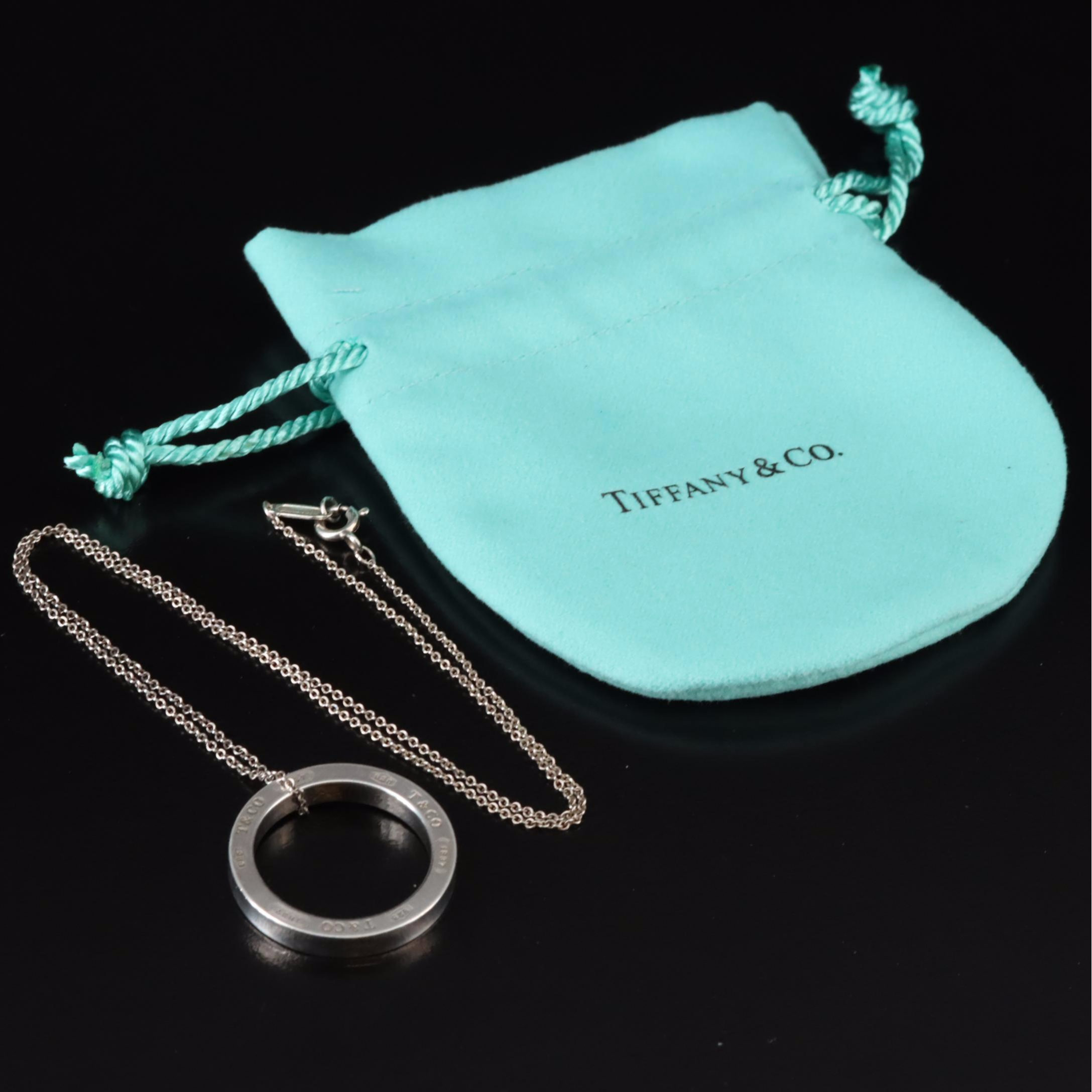 Tiffany & Co. 1837 Sterling Circle Pendant Necklace
